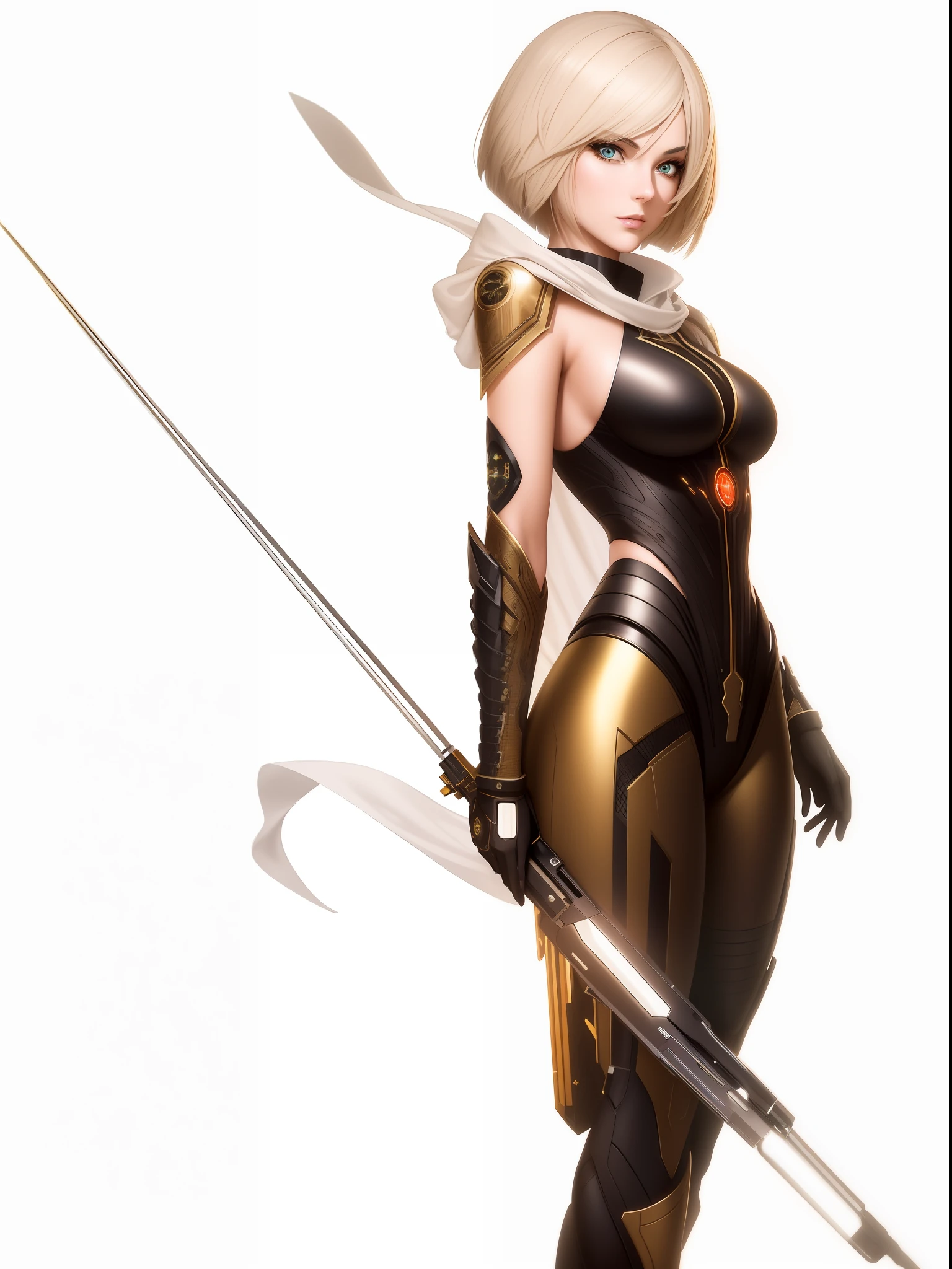 ((From a beautiful & perfect face to a hot waist)) superheroine masterpiece hyperrealist & photorealist beauty young astonishing anime, pearly perfect skin (short bob cut hair) in realistic & hyperdetailed combat body plugsuit with cape & scarf in 8k, full HD vines, detailed artistic, aesthetic, midnight aura, glowing, glamour, glow, shadows, developed by Unreal Engine 5, Ultra Sharp Focus, Art by Alberto Seveso, Sci-Fi, Intricate Artwork, golden Ratio, epic, HR Giger STYLE, highly detailed, vibrant, UHD 8K