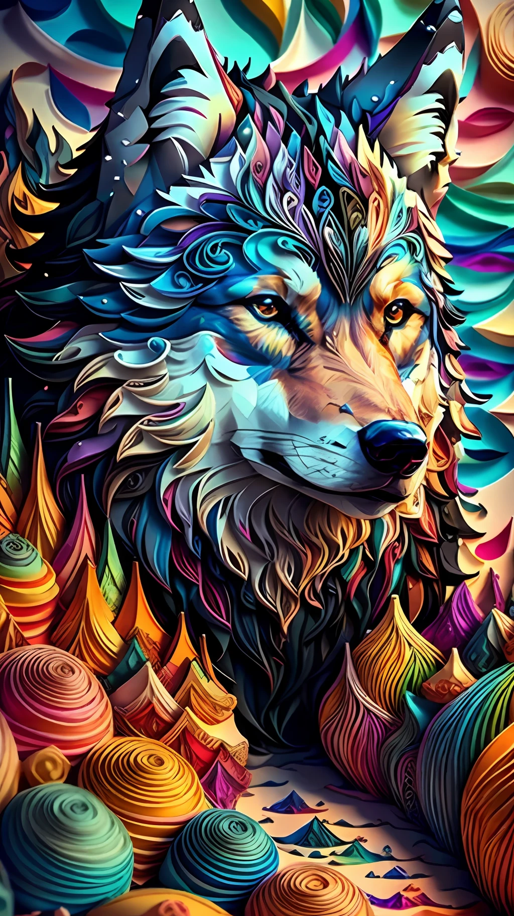 wolf, multi dimensional quilling paper, art, chibi,
yang08k, beautiful, colorful,
Masterpieces, top quality, best quality, official art, beautiful and aesthetic,((8K ultra realistic))