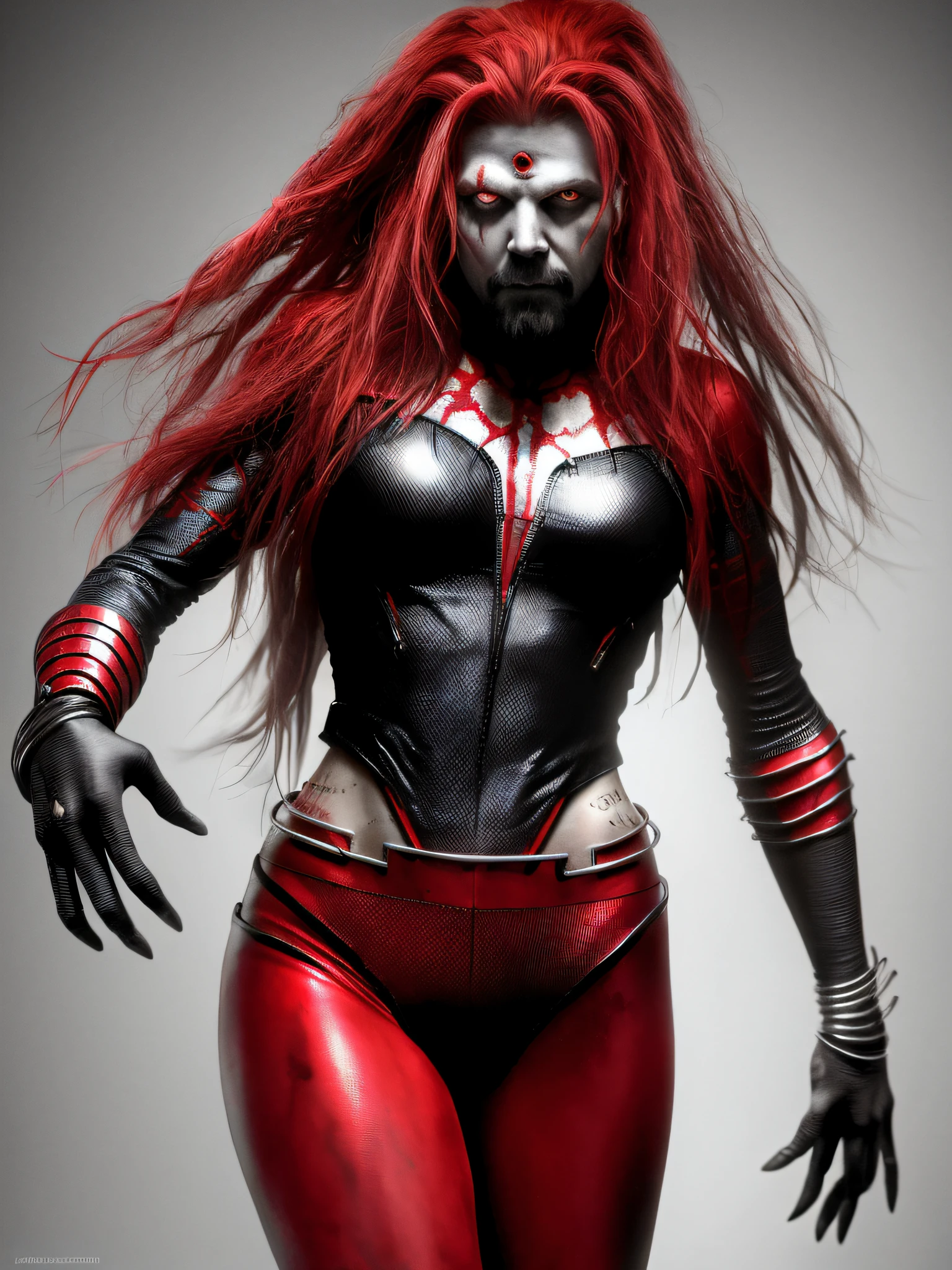 Rob Zombie as spider woman, concept art, 4k