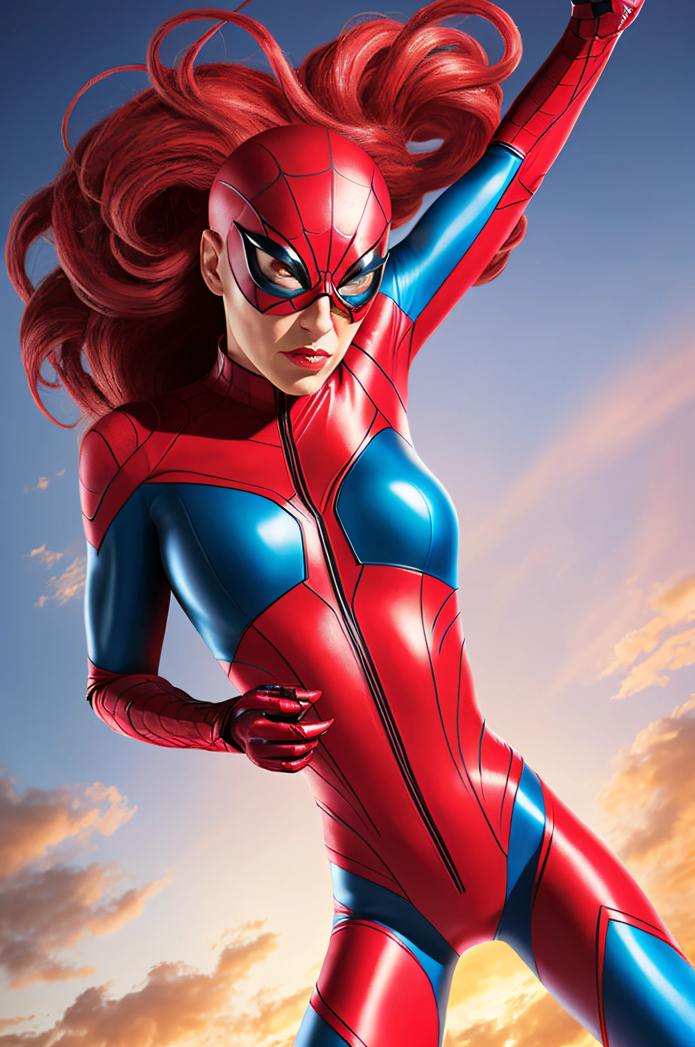 Twisted Sister as spider woman, concept art, 4k