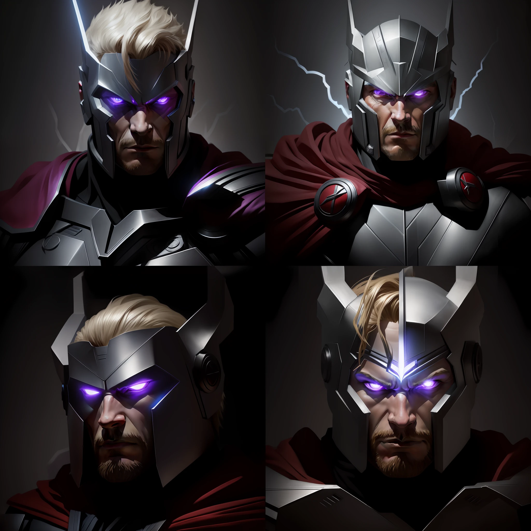 magneto mixed with Thor, full body, 8k, realistic.