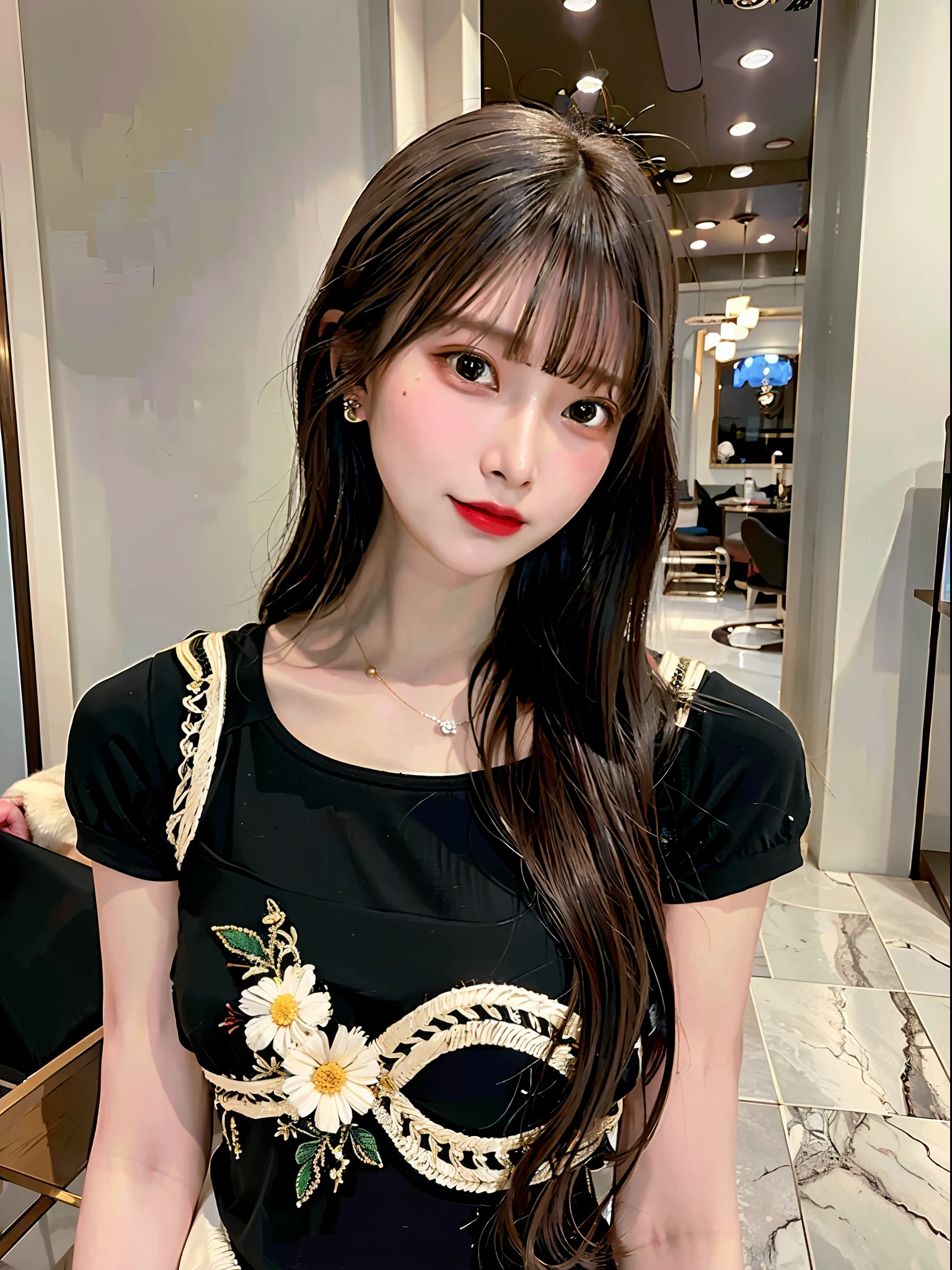 (8k, best quality, masterpiece, ultra high res, highly detail face:1.3), portrait, (20 years old girl:1.3), beautiful, kawaii, dark hair,bob, clothes, from front, (crying),Inside the room,