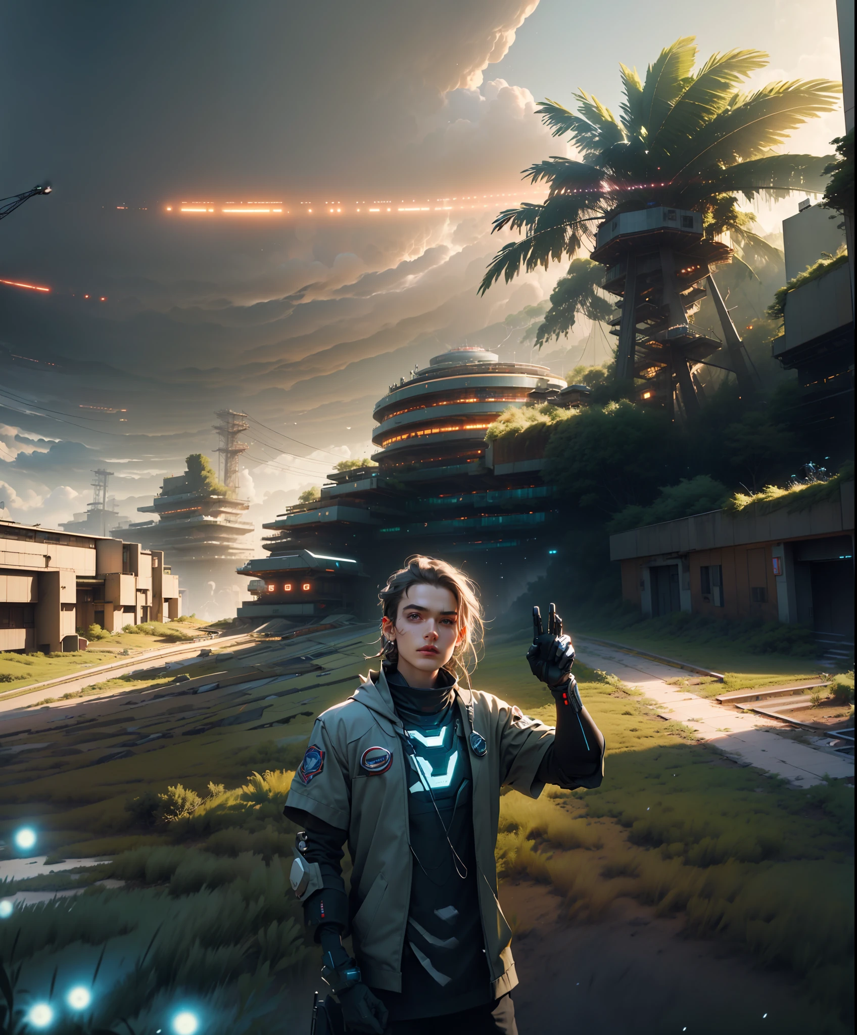 ((Best quality)), ((masterpiece)), (highly detailed:1.3), In a sprawling cyberpunk metropolis dominated by towering skyscrapers and neon-lit alleyways, a dystopian megacorporation known as OmniCorp reigns supreme. OmniCorp, driven by insatiable greed and power, ventured beyond the confines of Earth to exploit the vast resources of near-Earth objects (NEOs) in a relentless pursuit of profit. Set in a difficult future where the line between humanity and technology blurs, his images depict the dark and unforgiving world of NEO asteroid mining. Explore the juxtaposition of high-tech machines, advanced robotics and human labor as they collaborate to extract precious minerals and resources from the cold depths of space. Capture the scenes of colossal mining rigs, suspended in zero gravity, relentlessly piercing massive NEOs, their mechanical arms piercing the rocky exterior. Show the workers, adorned in cybernetic suits, braving the harsh conditions of space to harvest the valuable ores, their faces obscured by gas masks and reflective visors. Amid the cold, desolate asteroids, reveal the towering presence of OmniCorp's headquarters — a monolithic structure that casts a shadow over the workers below. Show off the opulent offices and boardrooms, where executives make decisions that shape the fate of the company and the exploited masses. But under the bright veneer of corporate power, unveil the seething rebellion of the oppressed. They depict the clandestine activities of underground resistance movements, fighting against OmniCorp's iron control over society. Show their covert operations by hacking into the corporation's networks and conspiring to expose their dark secrets. Incorporate elements of advanced technology, cybernetic enhancements, holographic displays, and augmented reality overlays to accentuate atmos