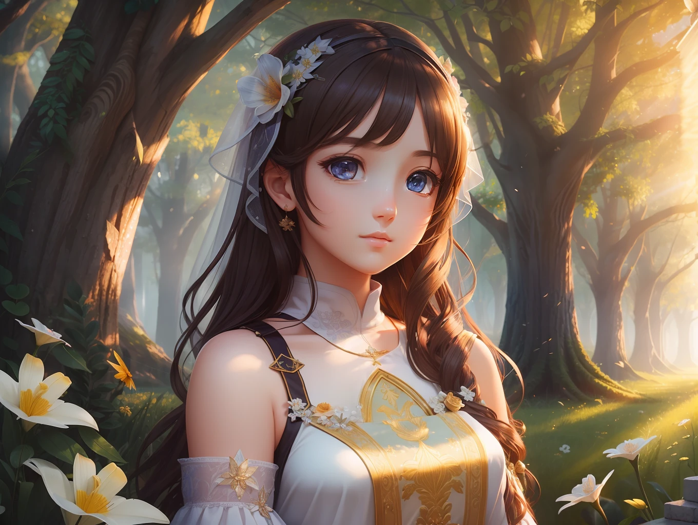 (2girls:1.2), outdoors, god rays, centered, (masterpiece:1.2), (best quality:1.2), Amazing, highly detailed, beautiful, finely detail, Depth of field, extremely detailed CG 8k wallpaper, fine art, stunning