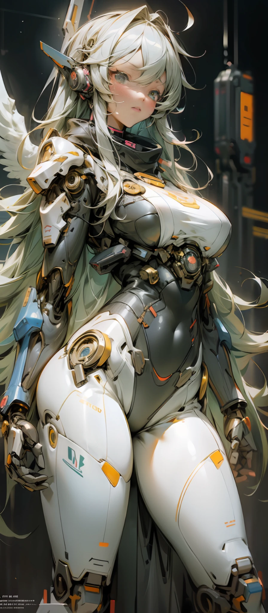anime girl with huge breasts posing in a futuristic space setting, artwork in the style of guweiz, cyberpunk anime girl mech, girl in mecha cyber armor, perfect anime cyborg woman, guweiz masterpiece, beutiful girl cyborg, beautiful cyborg angel girl, guweiz, ross tran 8 k, digital cyberpunk anime art, guweiz on artstation pixiv --auto --s2