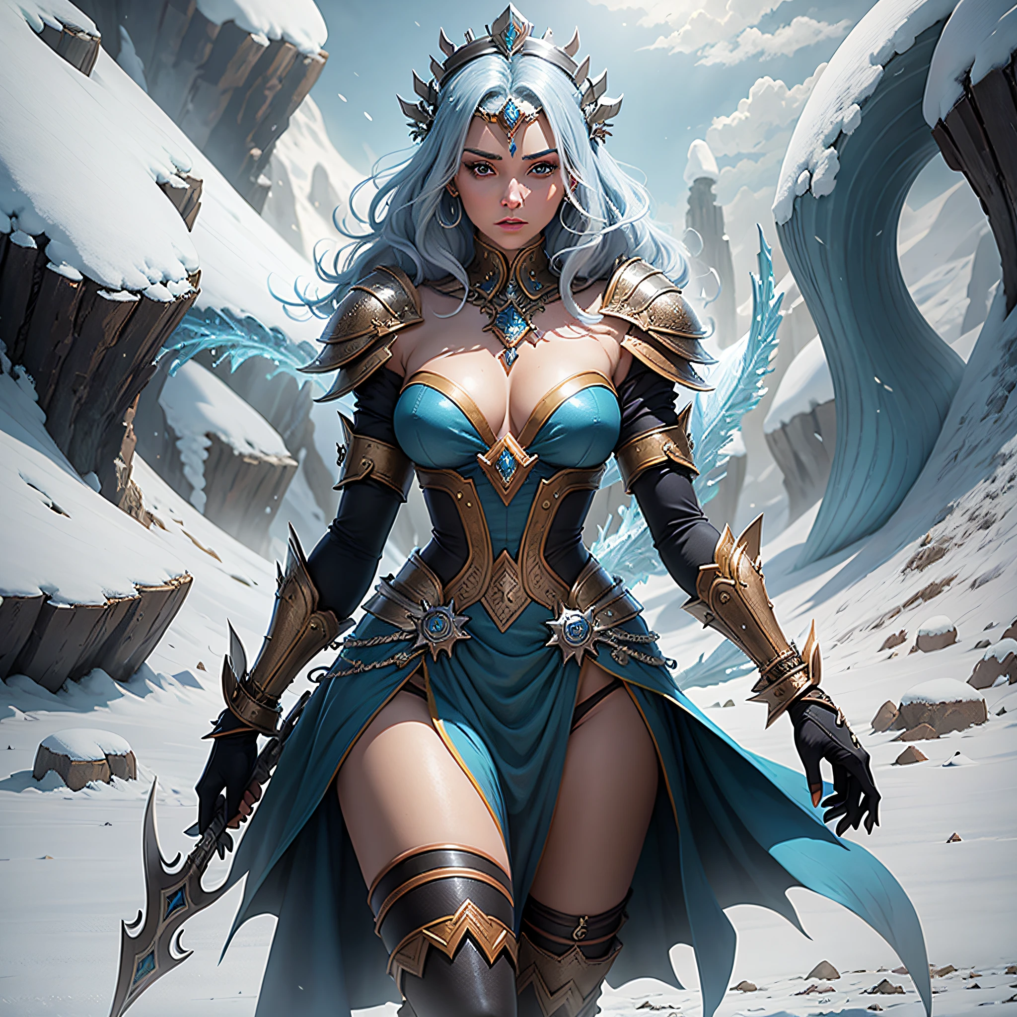 Shandra
In a desolate region of eternal snow, the beautiful and sensual Shandra appears,
Queen of the Ice Monsters... and the only hope of freeing his race from 
slavery! --auto --s2