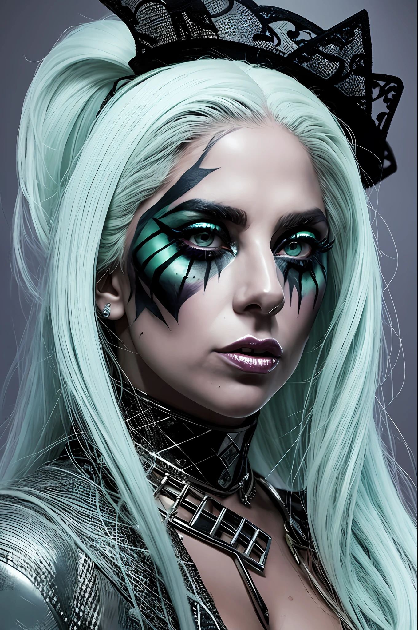 Lady Gaga as Rob Zombie, concept art --auto --s2