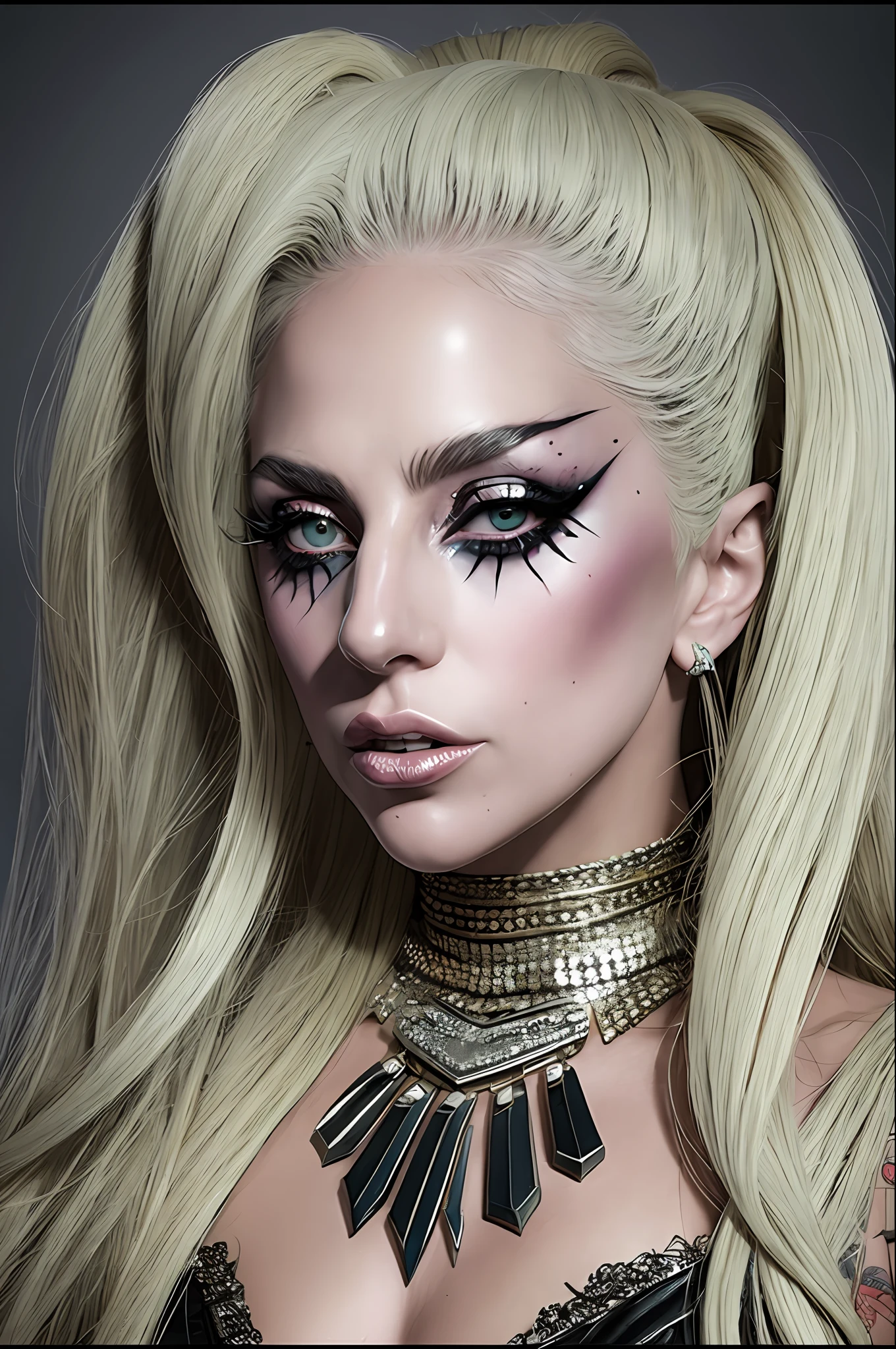 Lady Gaga as Rob Zombie, concept art --auto --s2