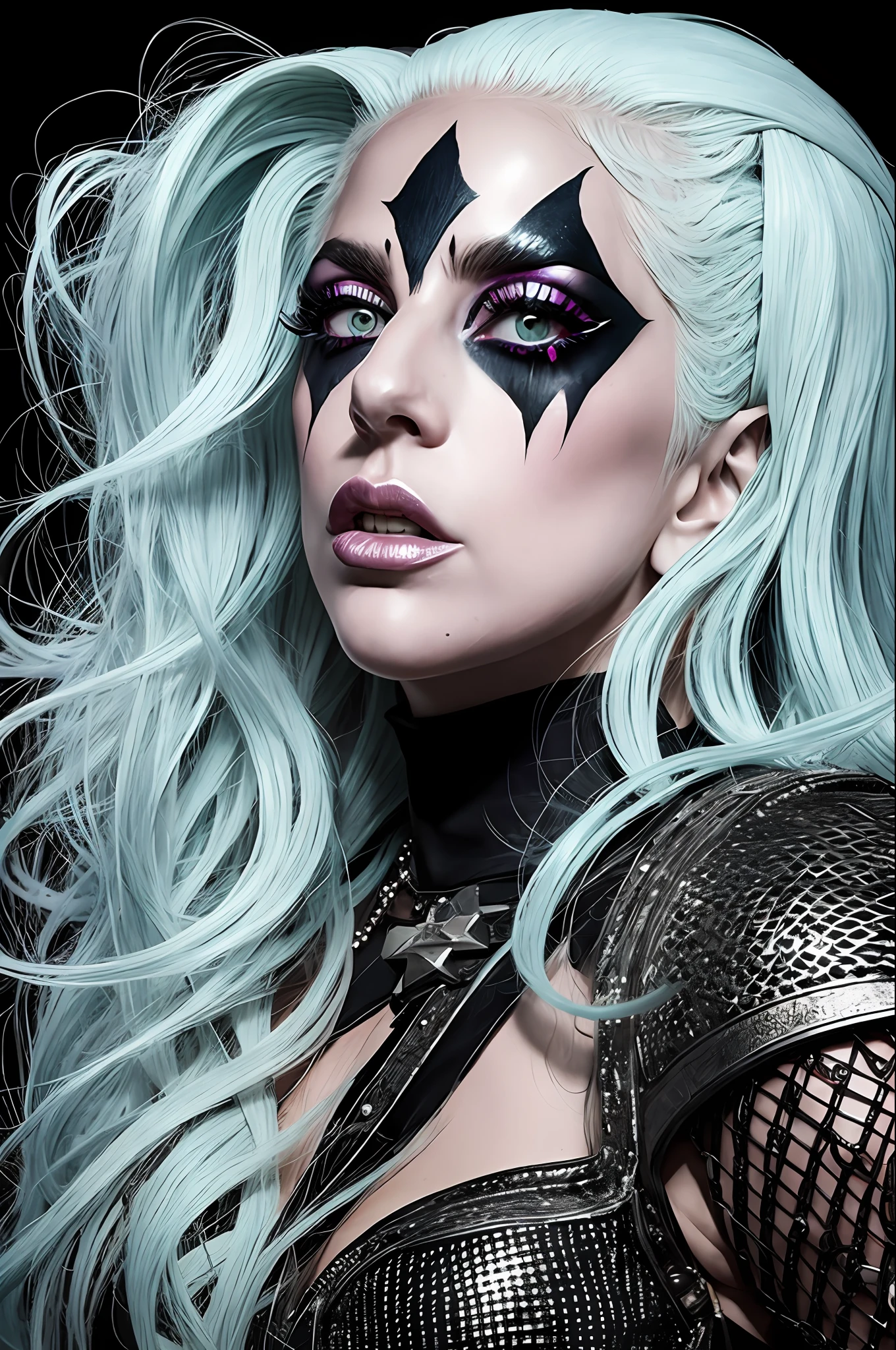 Lady Gaga as Rob Zombie, concept art --auto --s2