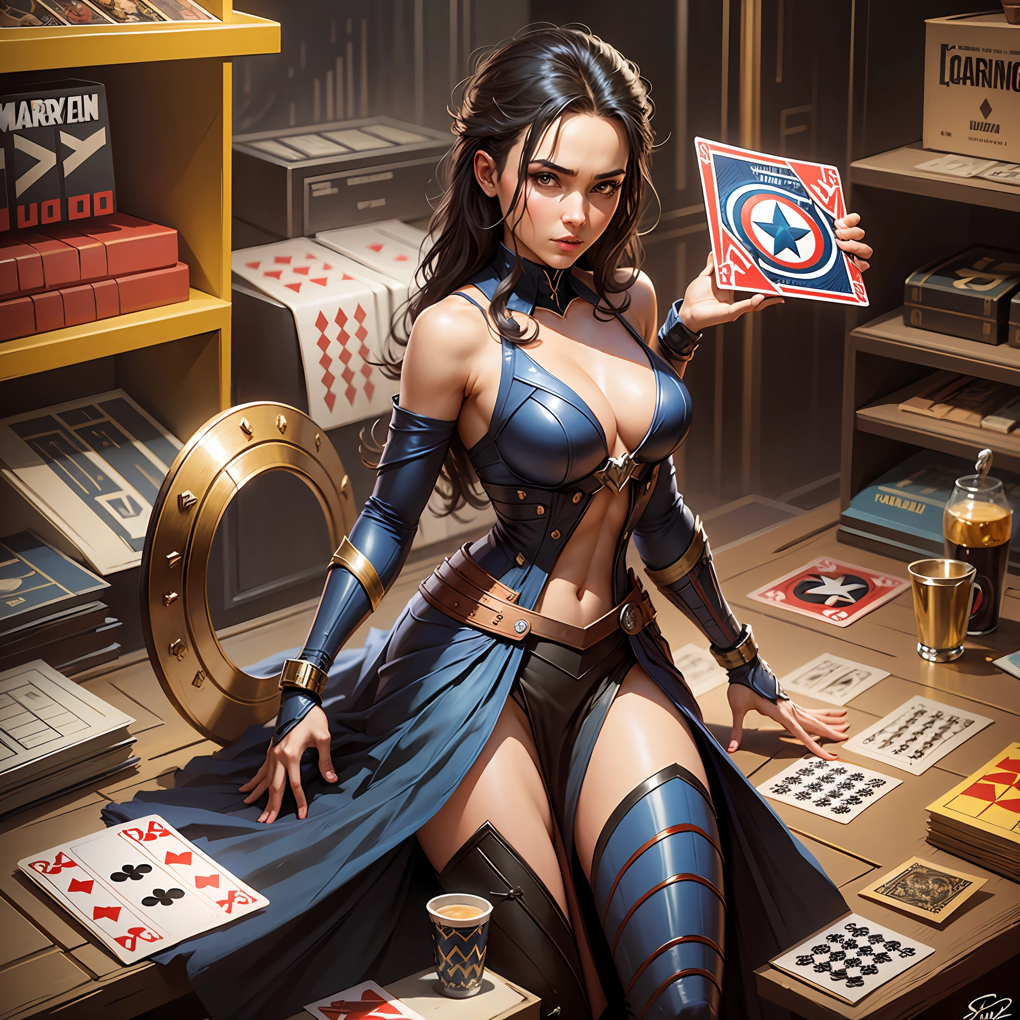 Marvel playing cards, concept art --auto --s2