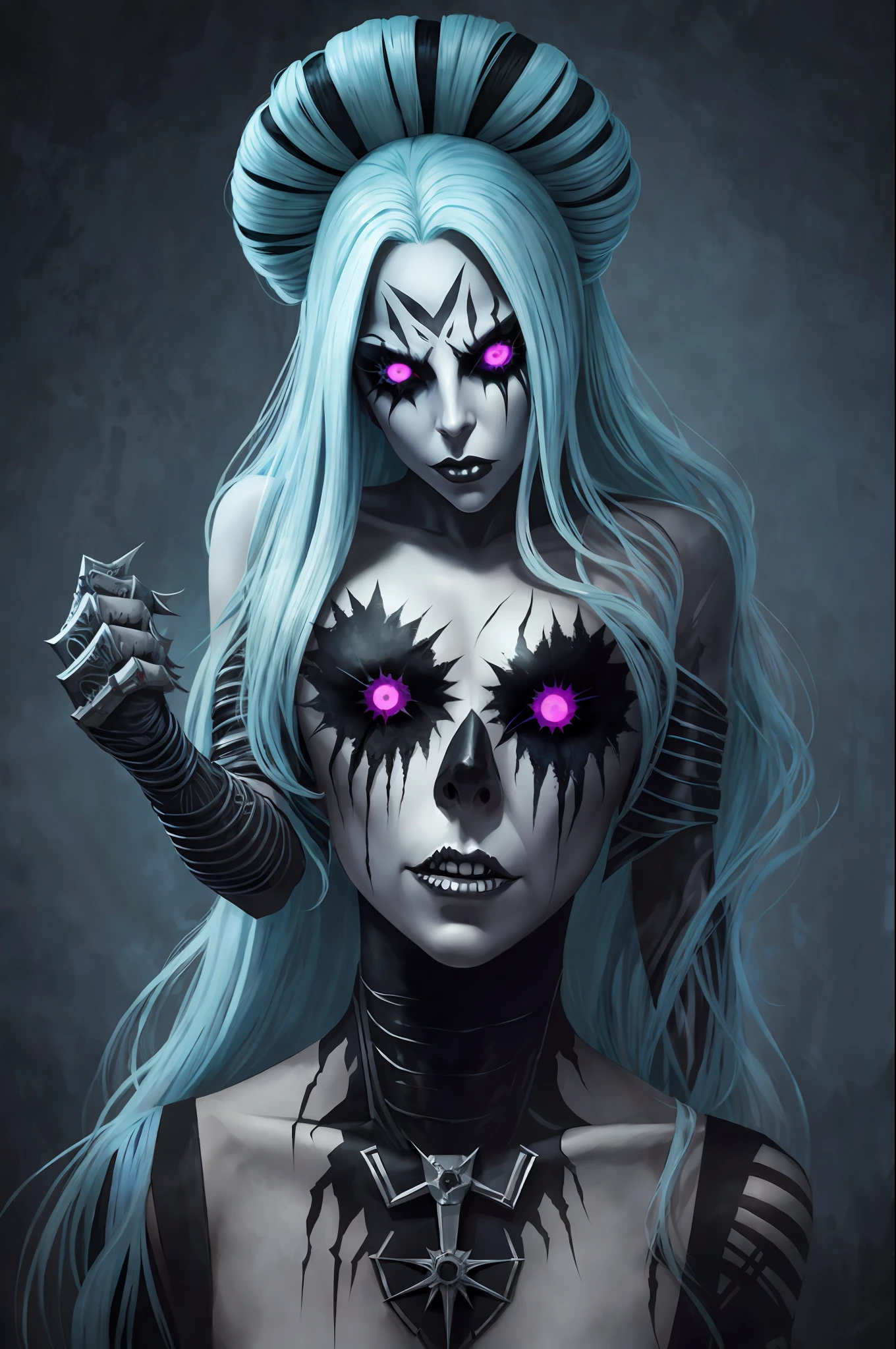 Lady Gaga as Rob Zombie, concept art --auto --s2