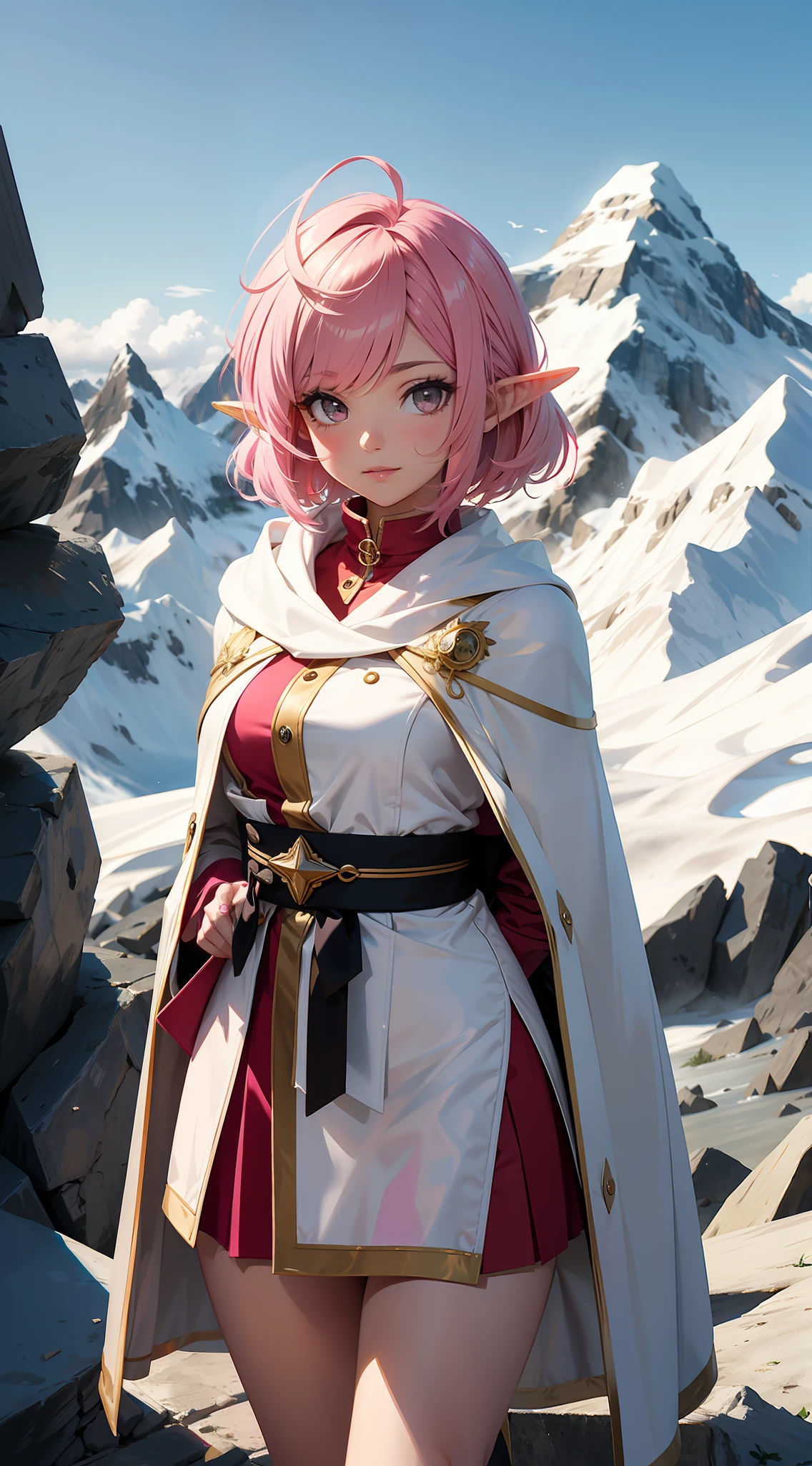 Beautiful pink bob hair