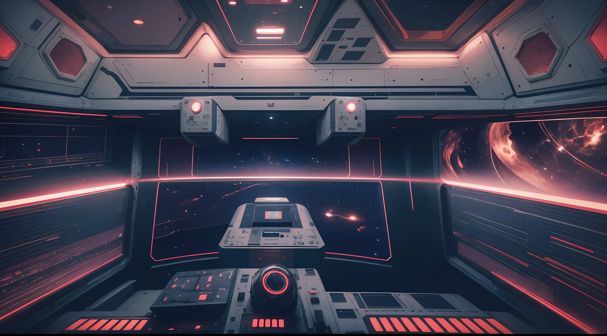 space station, Inside the capsule, control, A large number of monitors, Raise an alert, red light, The astronaut, hyper realism, highdetail, super detailh, Ultra High definition, metallic texture, Metal wear, Futurism, cinematic Lighting, Conceptual art, Futurism, Surrealism, high detail, cinematic lighting, super detail, UHD --auto --s2