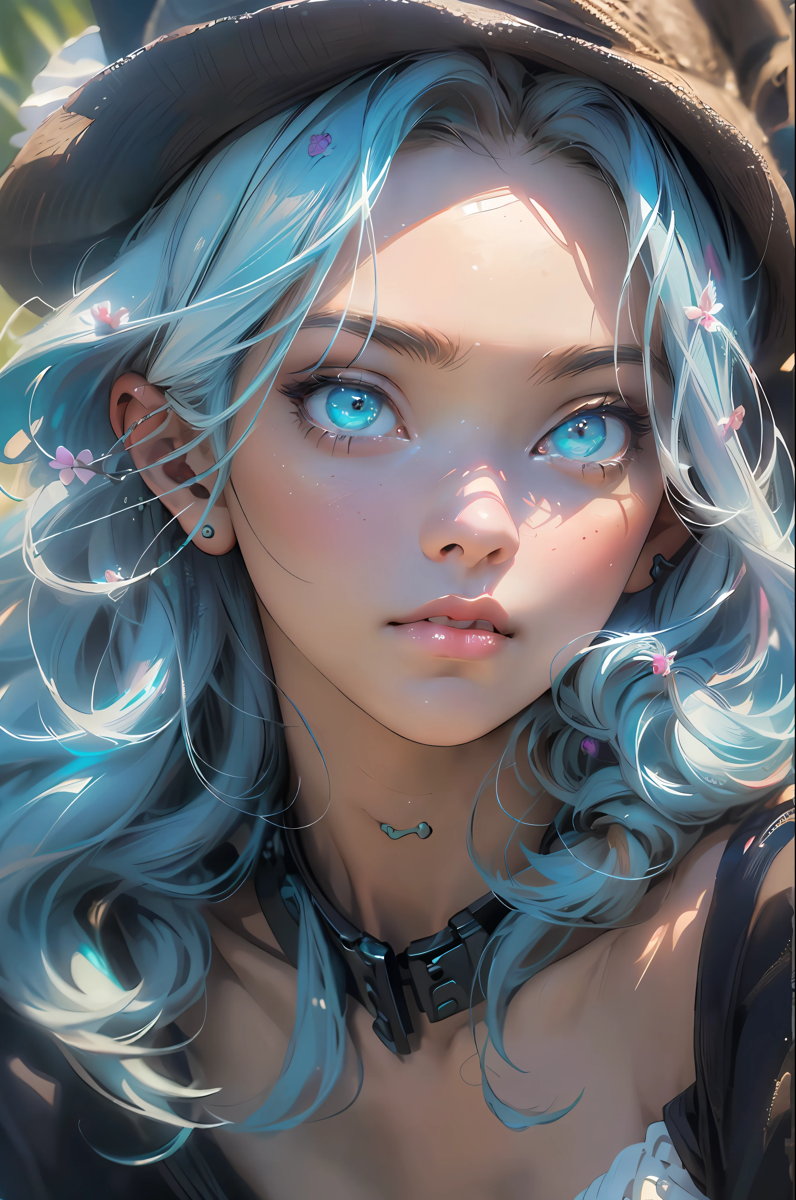 melancholy, quiet, calm, bright, masterpiece, best quality, 1girl, (JinxLol:1.2), (ultra photorealistic:1.3), (masterpiece:1.4), best quality, ((realistic)), high quality, ultra detailed, ((real image)), ((realistic skin)), ((realistic face)),(illustration:1.05), (beautiful:1.05), (beautiful detailed eyes:1.05), (cinematic light:1.1), turquoise blue detaches, full body