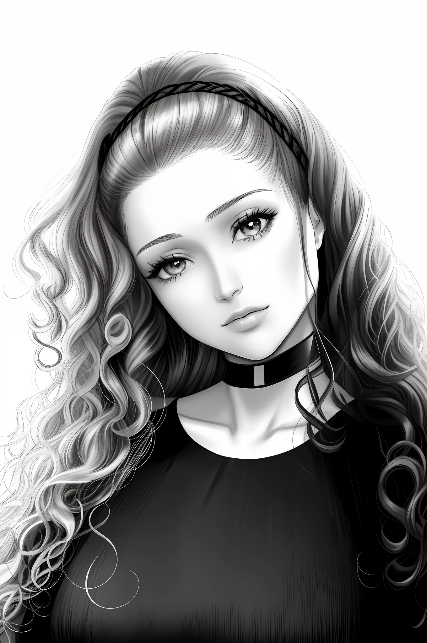 there is a woman with long curly hair posing for a picture, headshot photograph, malika favre, glamour shot, headshot photo, alana fletcher, head shoot, photo of a black woman, headshot portrait, by Ella Guru, portrait sabrina lloyd, b&w photo, amanda clarke, beautiful, taken in the early 2020s, photo shoot