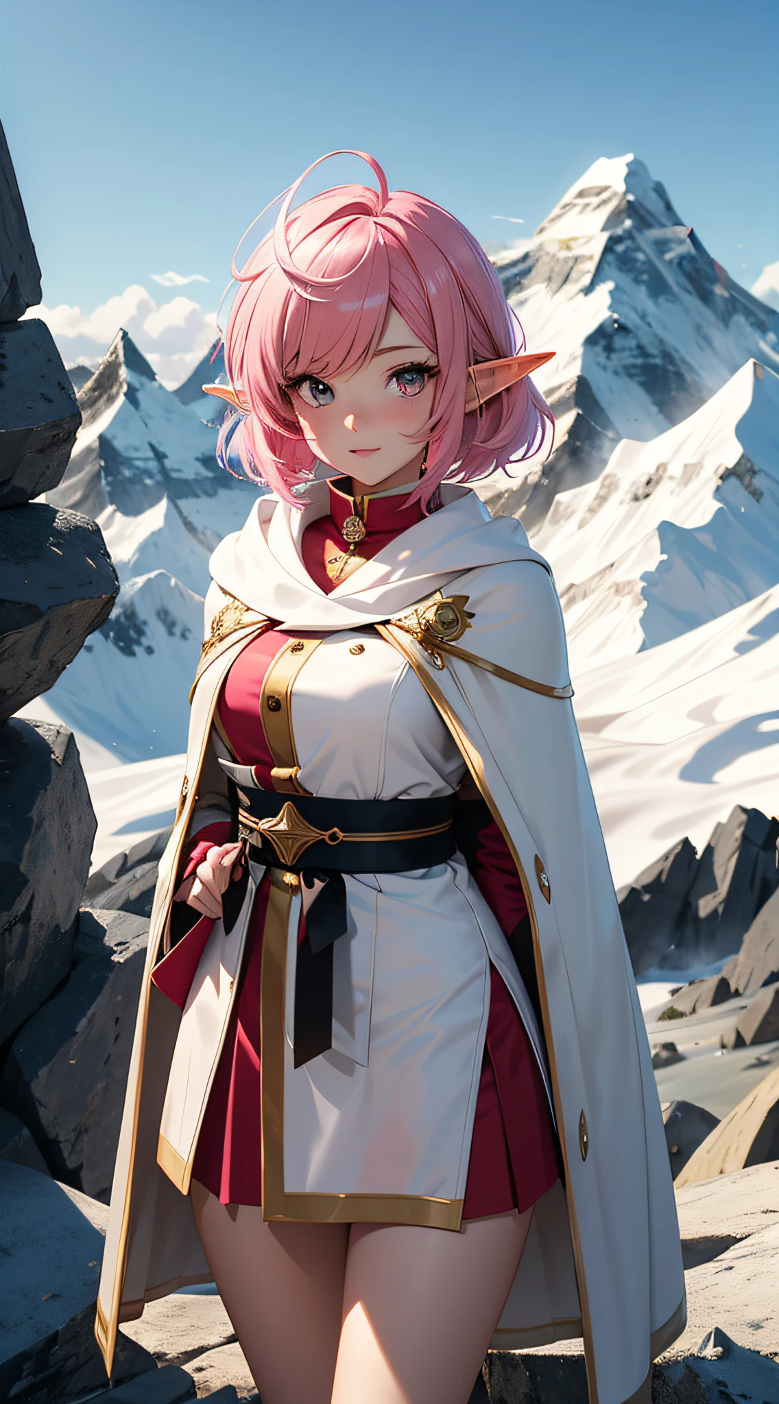 Beautiful pink bob hair