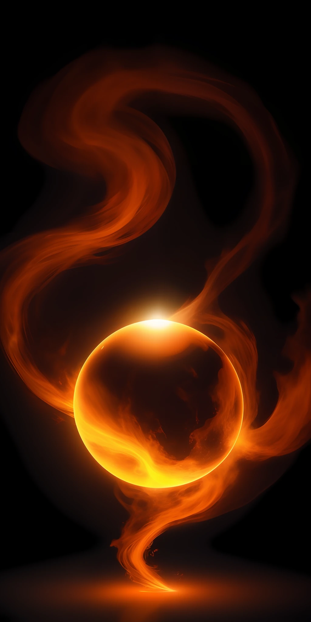 lighting_ball ,Rolling flame with a black background