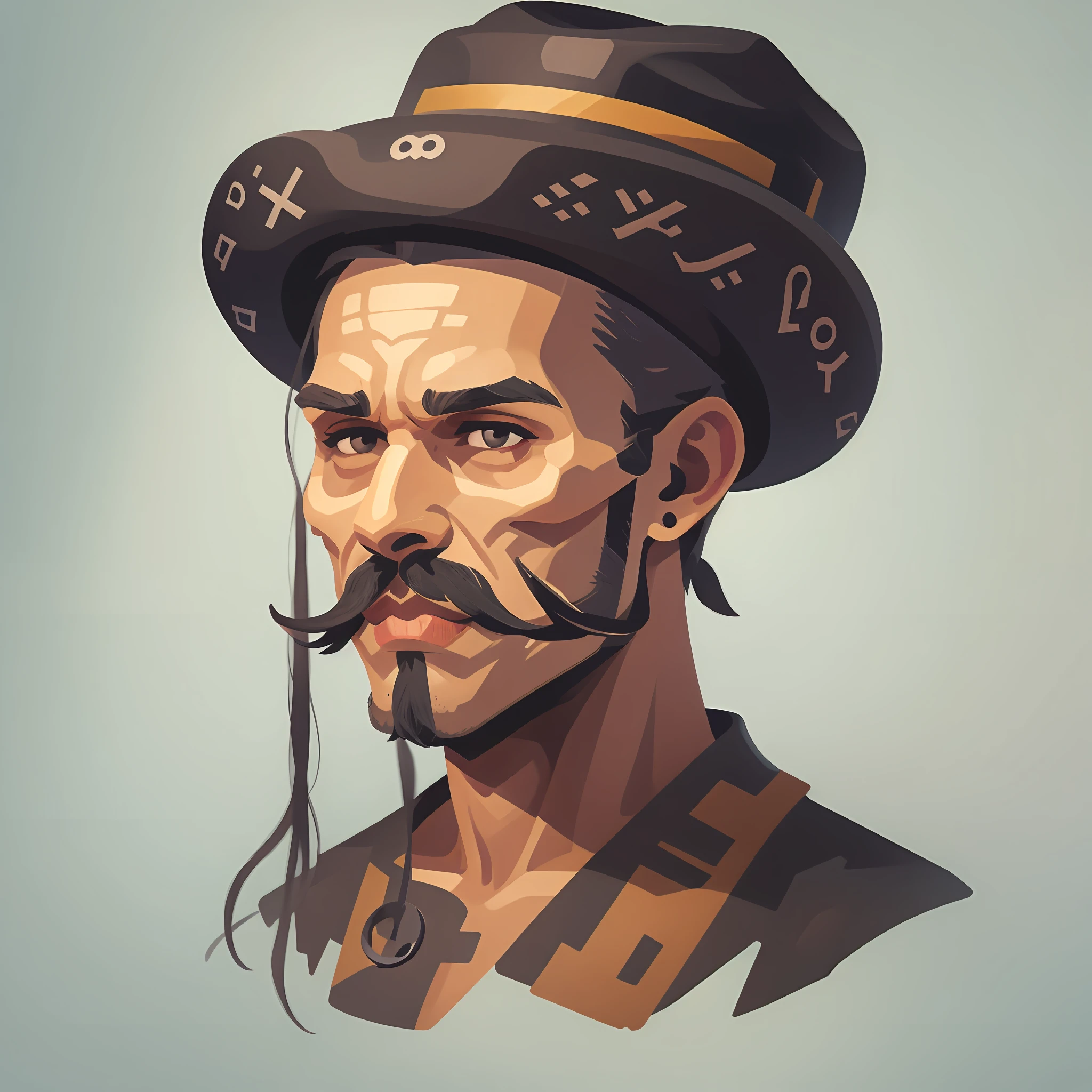 Skull, Mustache, Hat, Mexican, NeonMutation --auto --s2