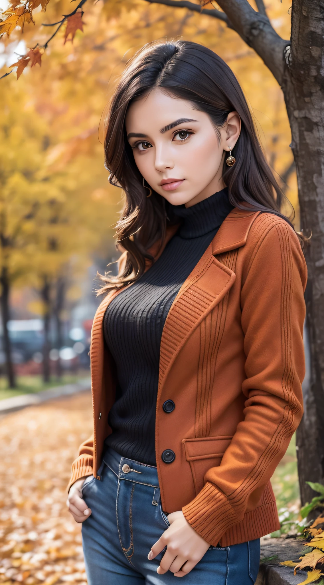 woman in an autumn outfit, Ivan Talavera style --auto --s2