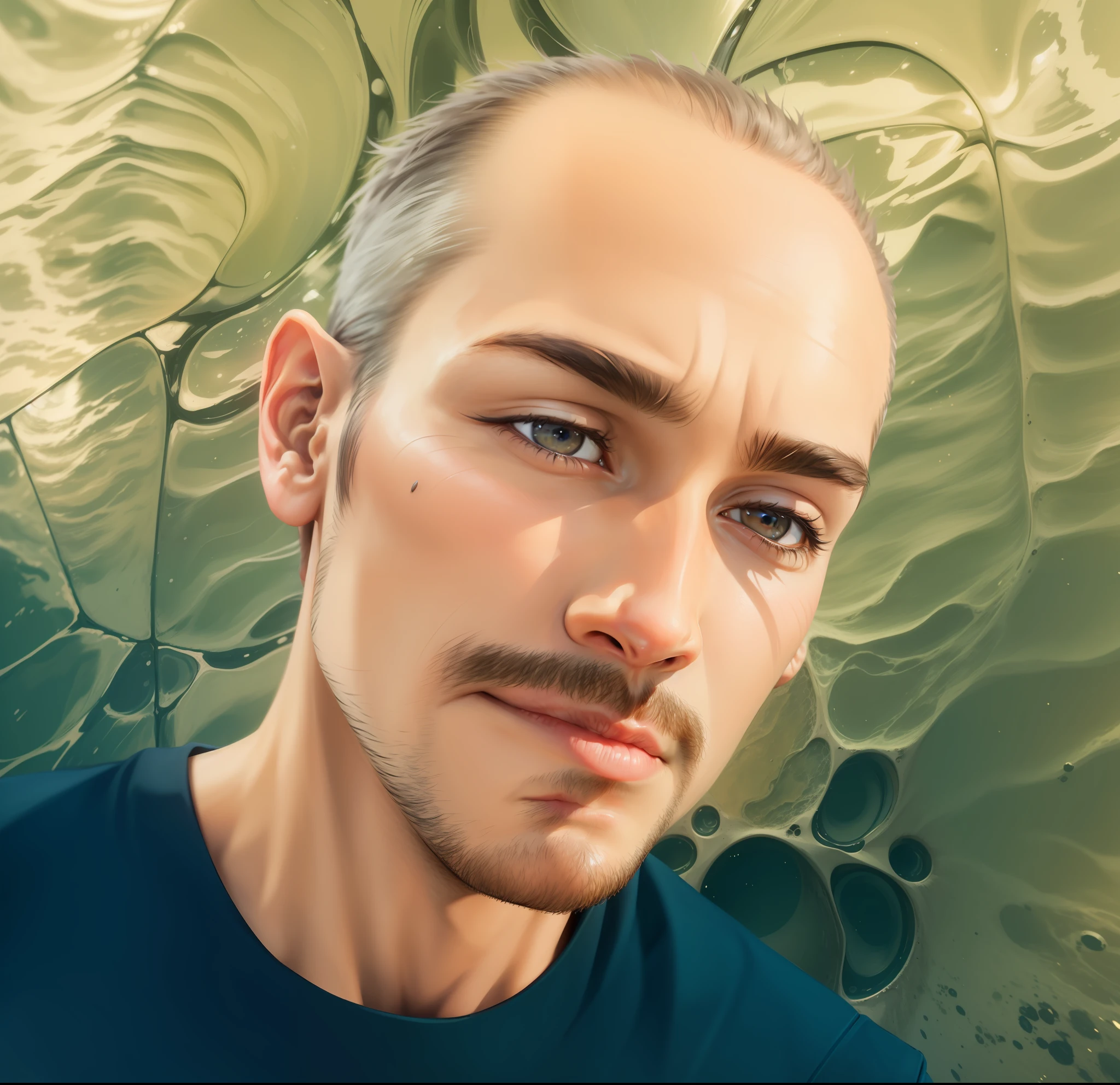 use the face of man as a captain of the Space Navy, walks to the city with a fierce determination in his action extremely realistic skin sharp details face details, brown eyes ultra-detailed style, 16k photo resolution, Photoshop Post Processing, extreme reality live action