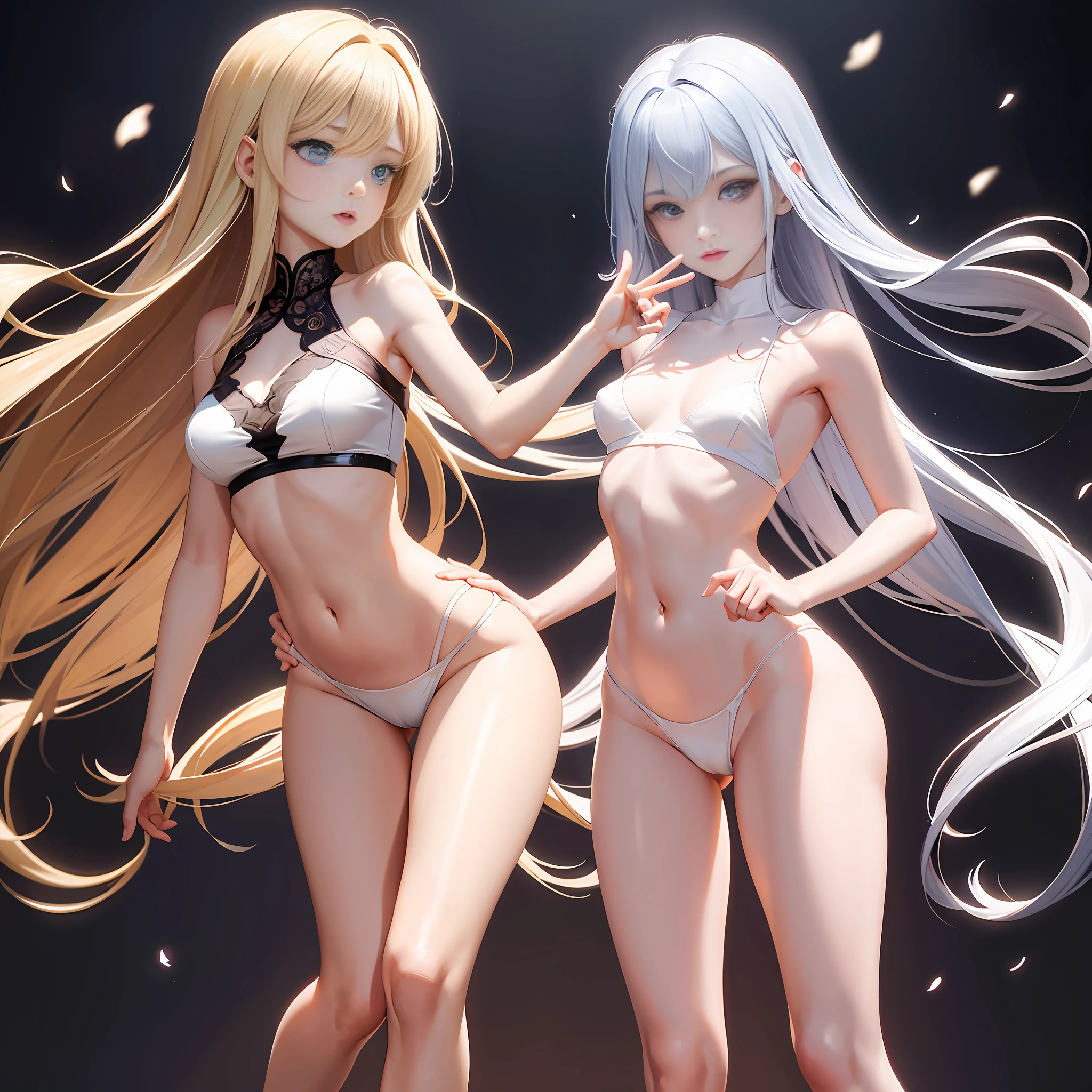 (ridiculous, high resolution, super detailed), full body photo, full body 1woman, mature female, wavy long hair, russet hair, bangs, delicate eyes and delicate face, extremely detailed, bare shoulders, bare legs, bare navel, enchanting posture, naked, tattered, small crop top that doesn't seem to fit well, tight and tightened her amazing good figure, cute face like a doll, but with a pair of eager breasts, not too huge, but beautifully shaped, It can be mastered by adult men; The small waist that is so thin that it only has a grip, revealing a touching snow-white, cute navel like a small red bean, plump body, rosy face and slender thighs, all make her look very attractive.