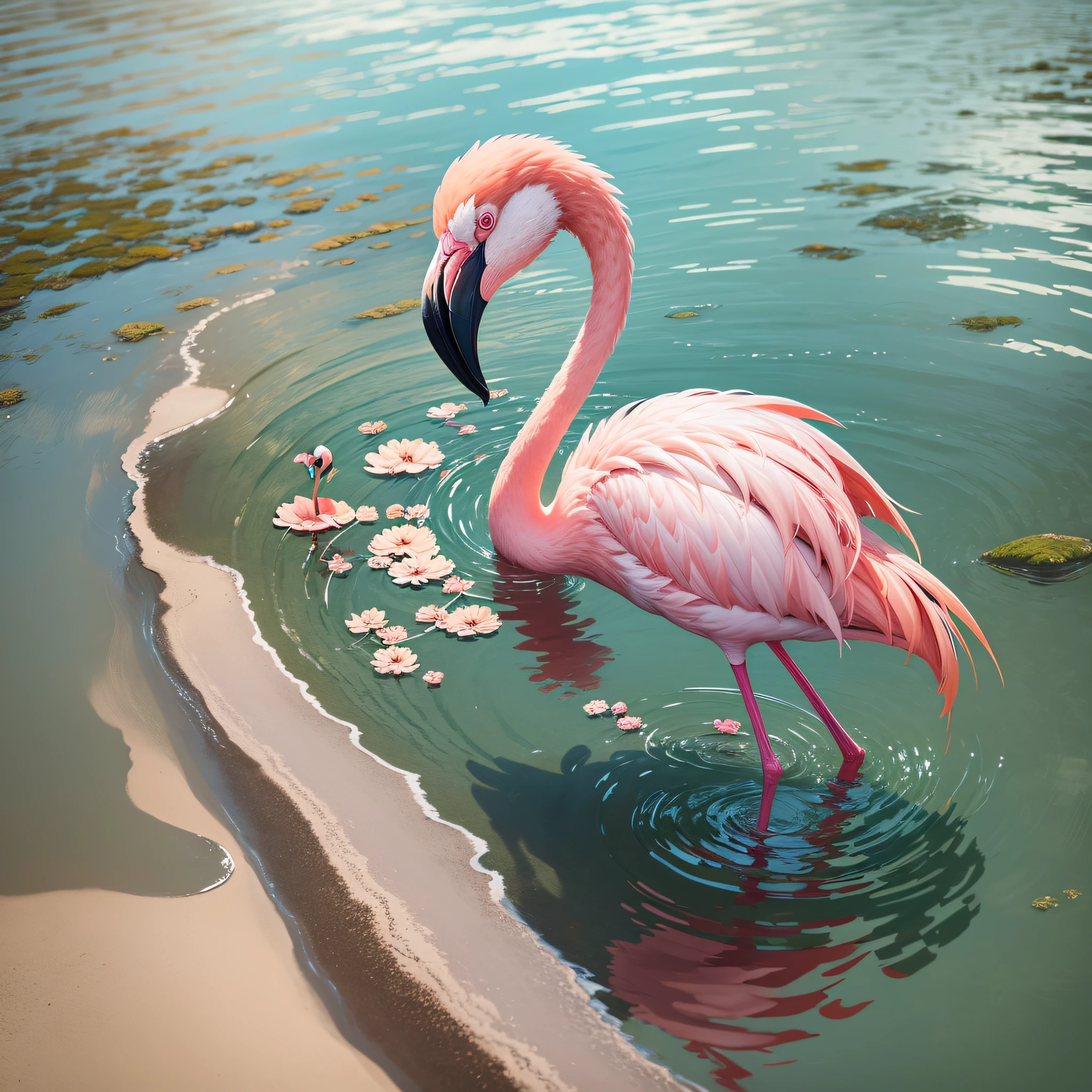 a flamingo in its natural habitat --auto --s2