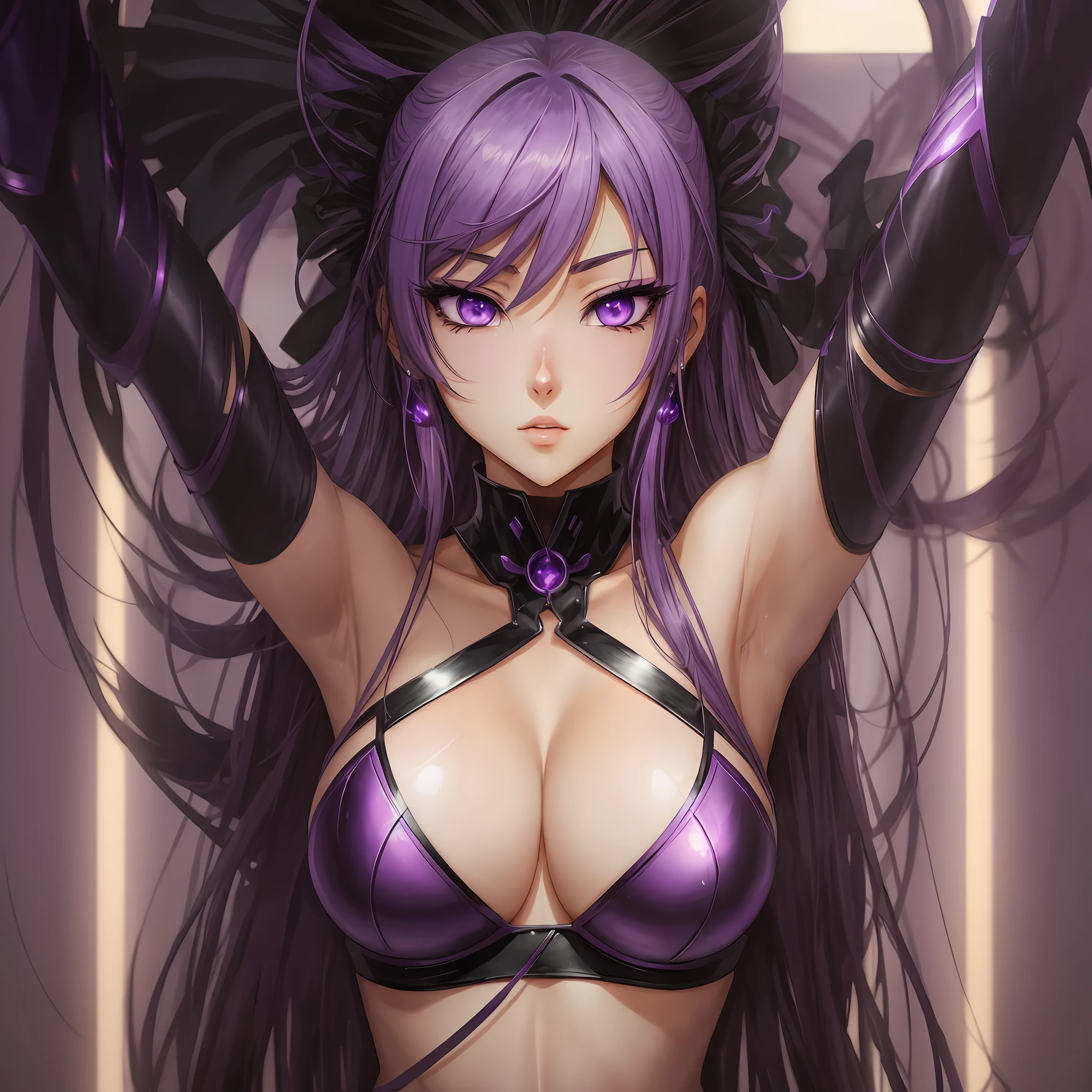 anime woman, purple eyes --auto --s2