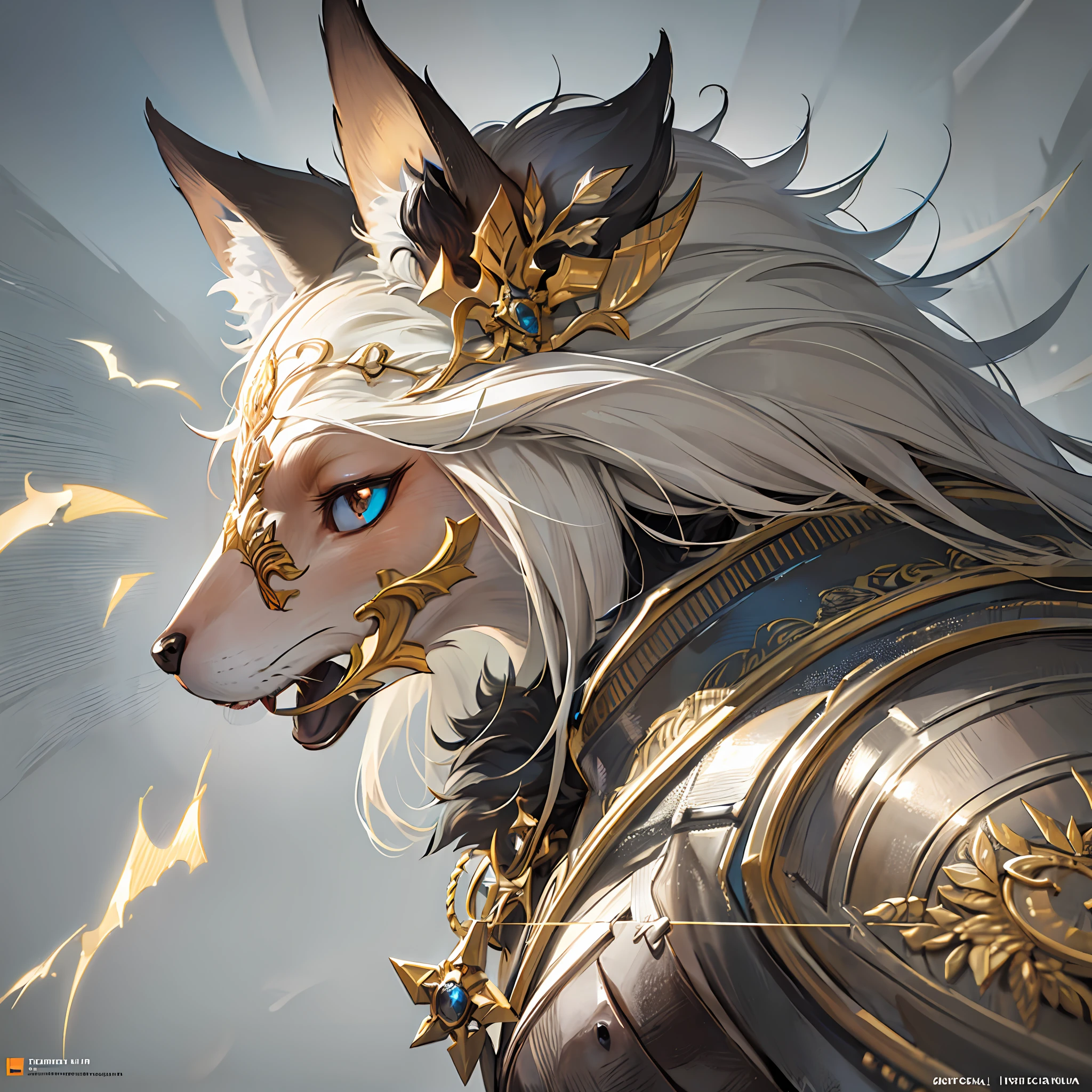 Anthropomorphic majestic fox knight,portrait,finelydetailedarmorcinematiclighting,intricate filigree metal desiqn,4k,8kunreal engineoctane render