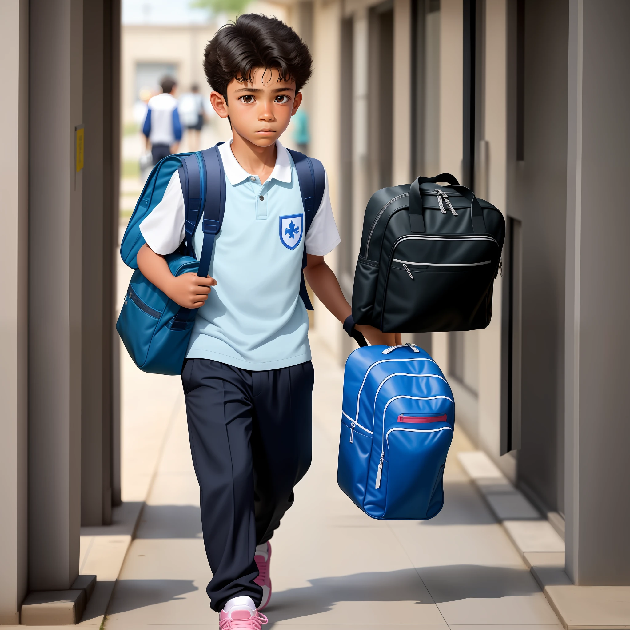 *************** arriving at his school to start classes