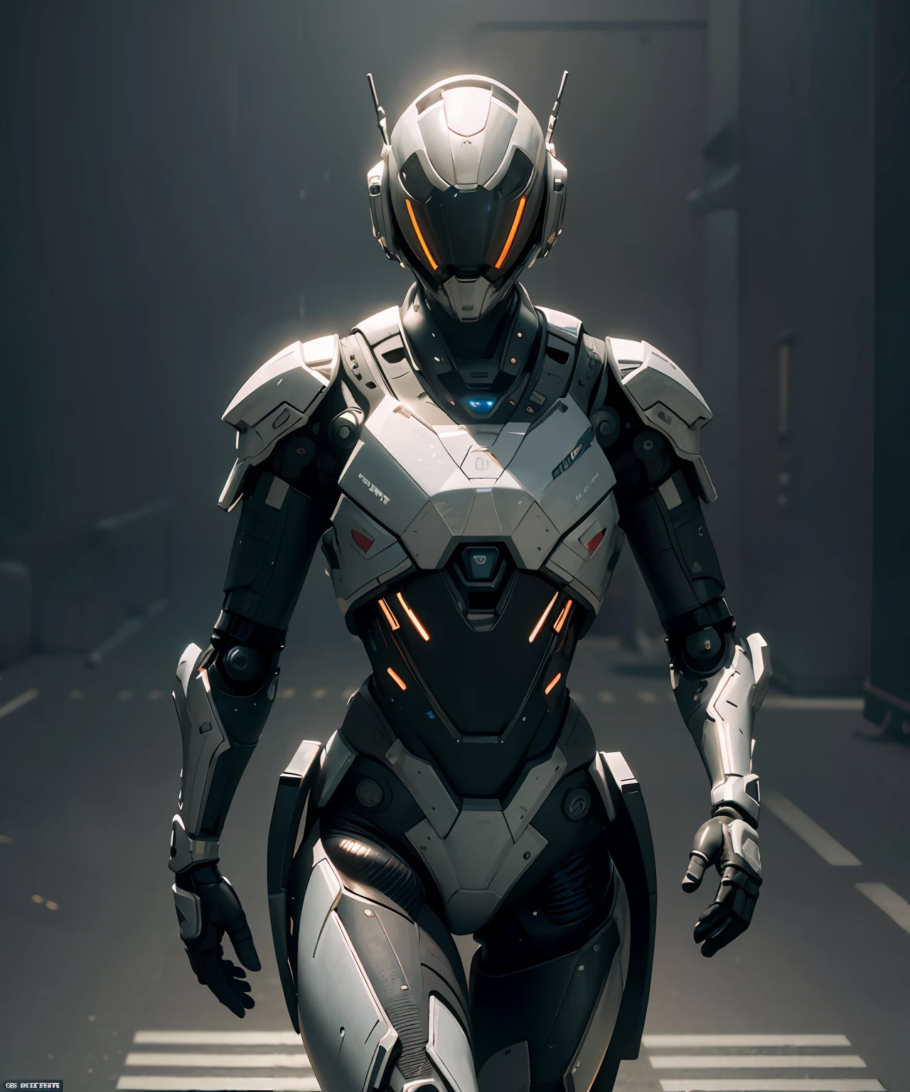 official art, unity 8k wallpaper, ultra detailed, aesthetic, masterpiece, best quality, hyperrealistic and intricate detail, portrait of a military nousr robot, warframe, full robot helmet, character design, detailed helmet, in the style of dieter rams and boston dynamics, robot, highly detailed, intricate details, symmetrical, digital 3d, hard surface, real-time, vfx, volumetric lighting, ambient light, ultra hd, hdr, depth of field, macro shot