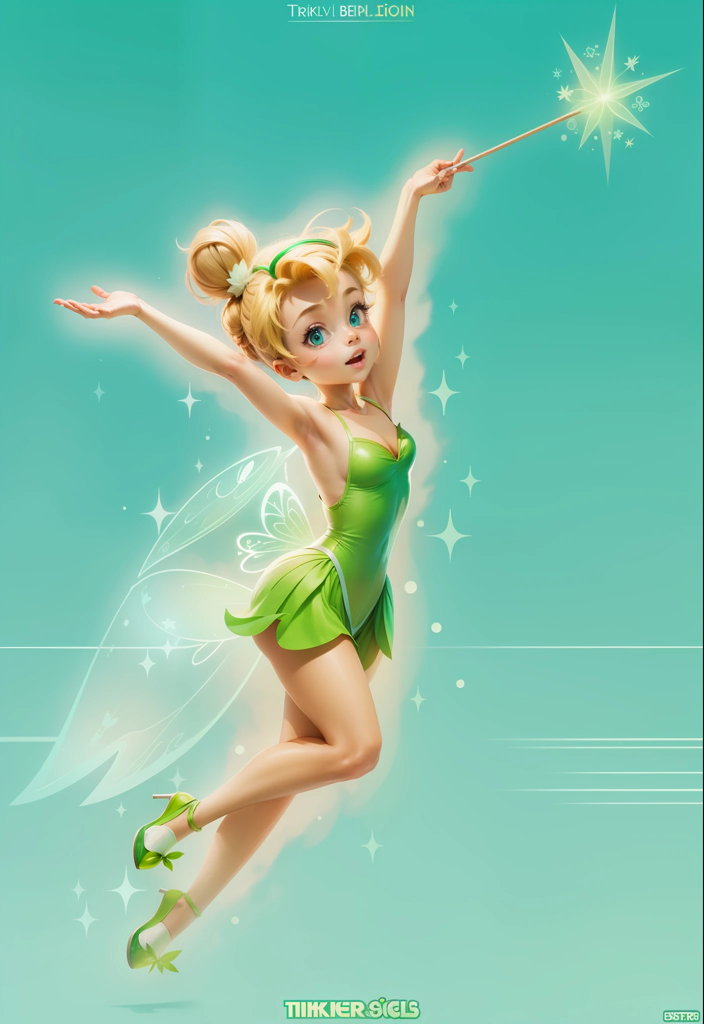 Children's cartoon character Tinker bell.