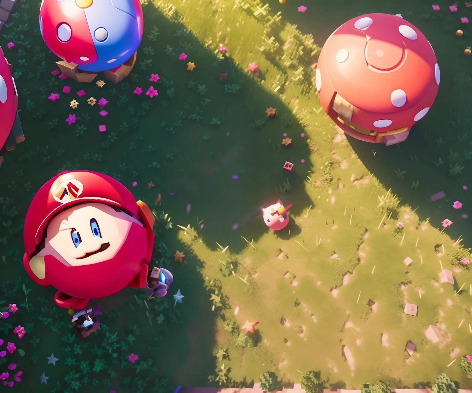 Kirby yoyo, mario odyssey, a minecraft egg