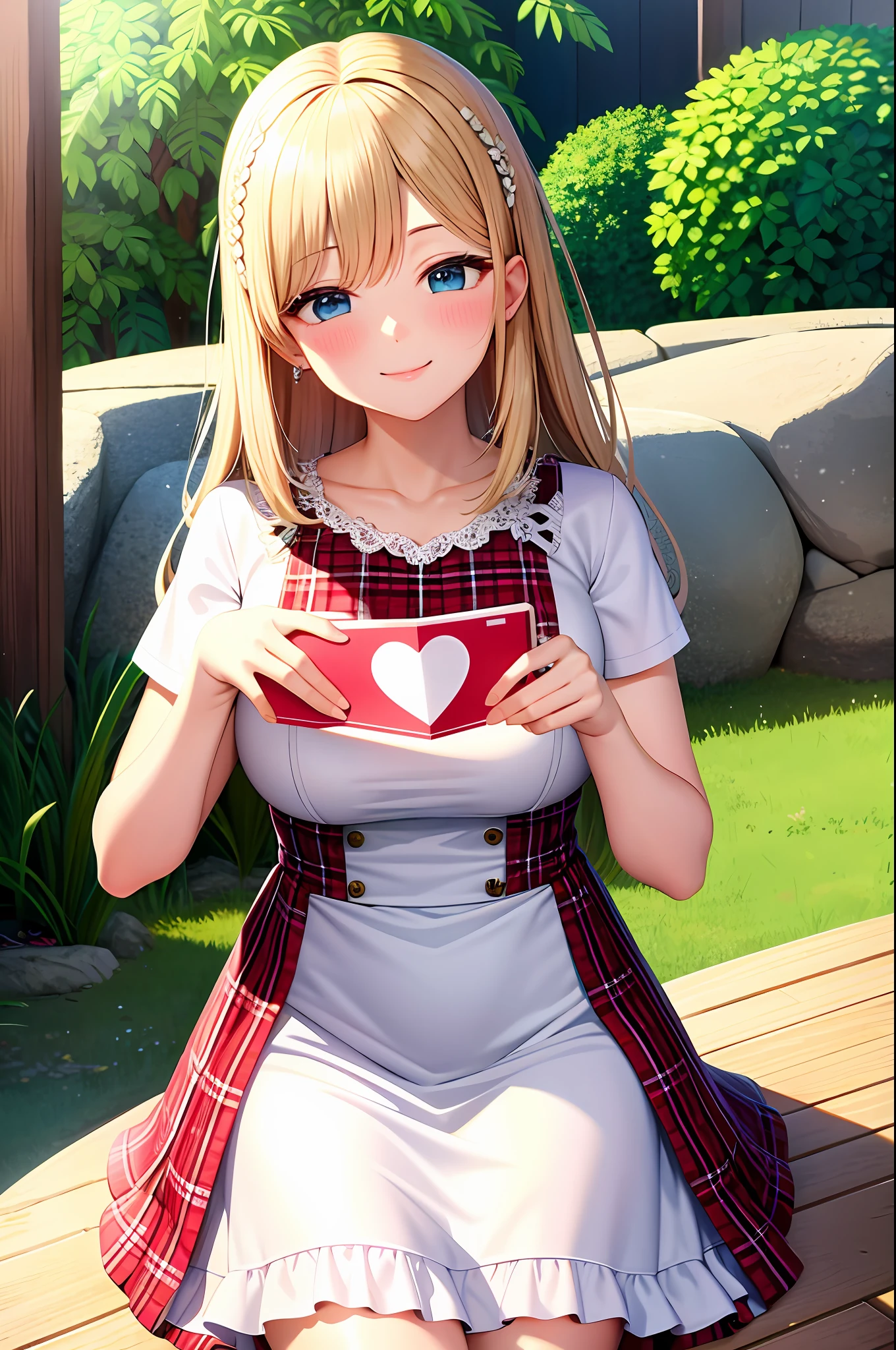 ultra-detailed, masterpiece, highest quality, love letter, pov,smile,blush