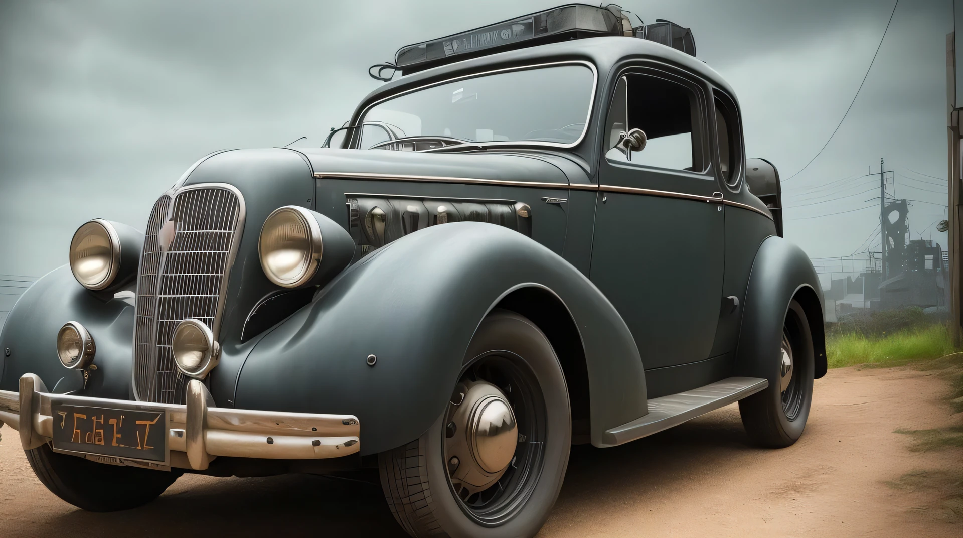 close up, a car, in the dieselpunk style, cinematographic, (((hdr))), crafted, elegant, meticulous, magnificent, maximum details, extremely hyper aesthetic, intricately detailed