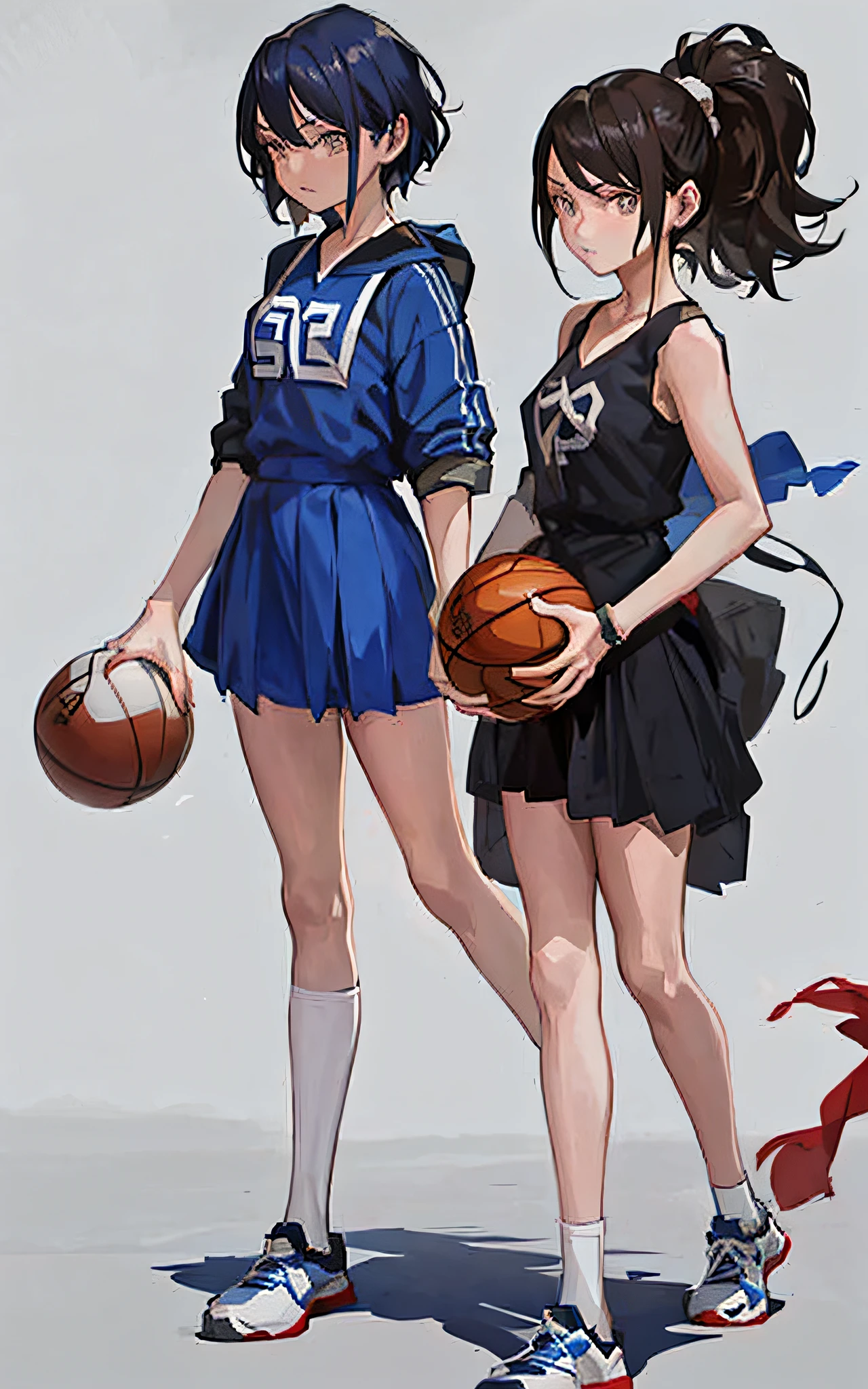 arafed image of a woman with a basketball ball in her hand, by Yang J, cushart kenz, high quality anime artstyle, high quality fanart, trending on artstation pixiv, anime artstyle, anime concept art, urban girl fanart, marin kitagawa fanart, anime style illustration, female protagonist 👀 :8, anime character art