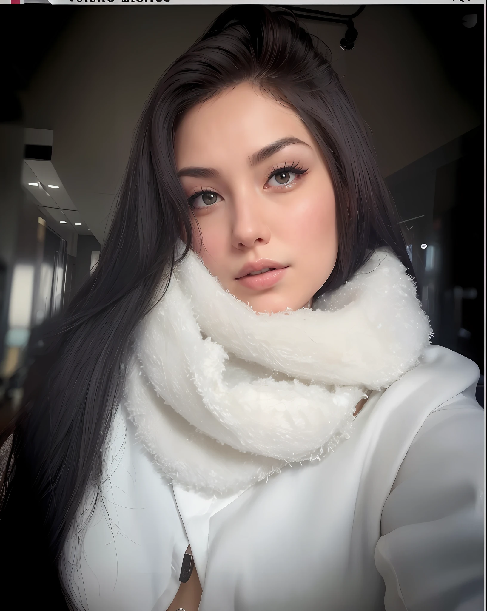 (64K, UHD, best quality, masterpiece: 1.2), (realistic, photorealistic: 1.37), ultra-detailed, 1 girl, cute, solo, beautiful detailed sky, detailed coffee, night, sitting, dating, (blush nose), (smile:1.15), (mouth closed) small breasts, beautiful detailed eyes, (collar shirt:1.1), night, wet, business attire, rain, white lace, (short hair:1.2), floating hair NovaFrogStyle, Miss Universe, beautiful woman, Perfect, long hair