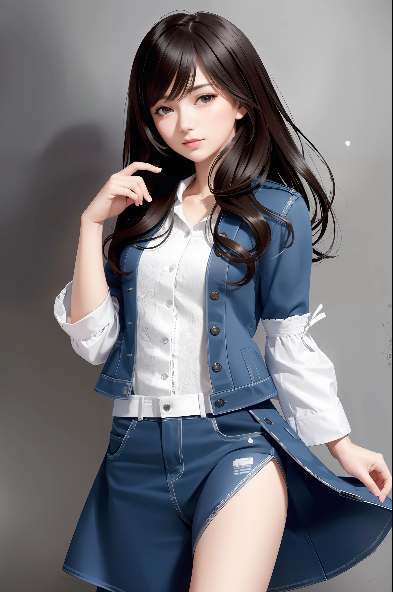 (Best Quality, Masterpiece: 1.1), (Realistic: 1.4), 1 Girl, Cowboy Shot
