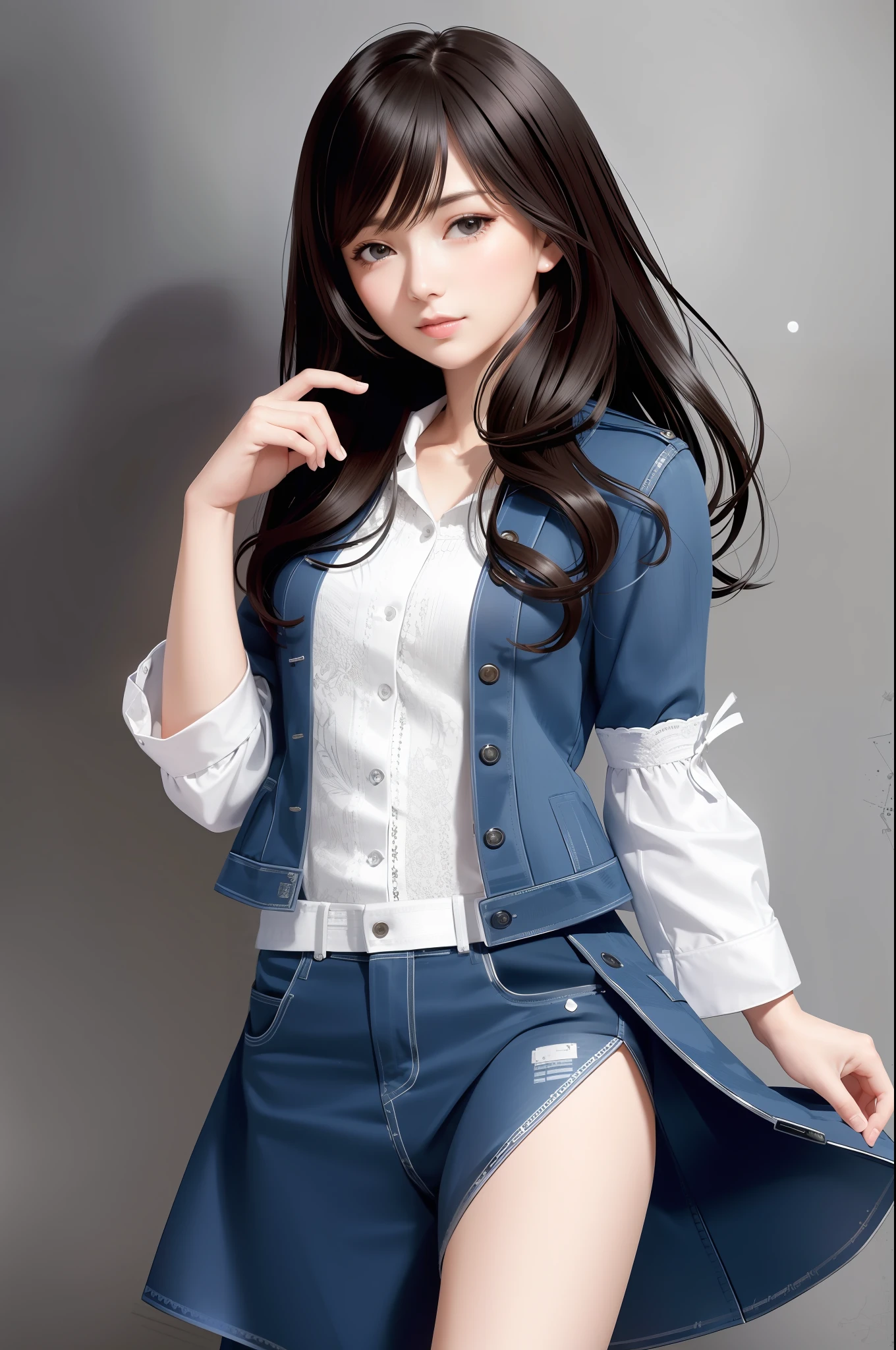 (Best Quality, Masterpiece: 1.1), (Realistic: 1.4), 1 Girl, Cowboy Shot