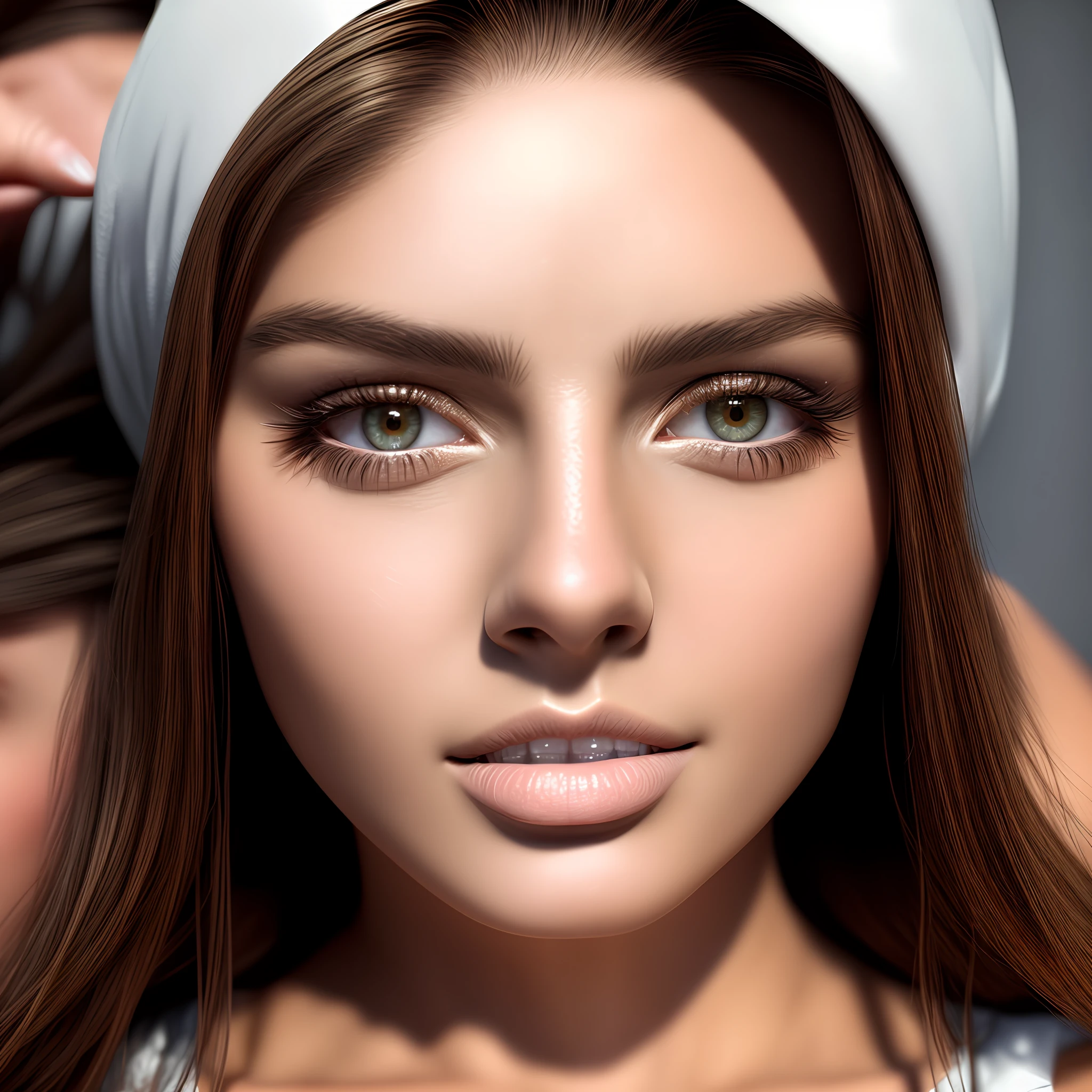 Portrait of woman, perfect face shaded realistic, hair realistic, intricate details, add_detail:1