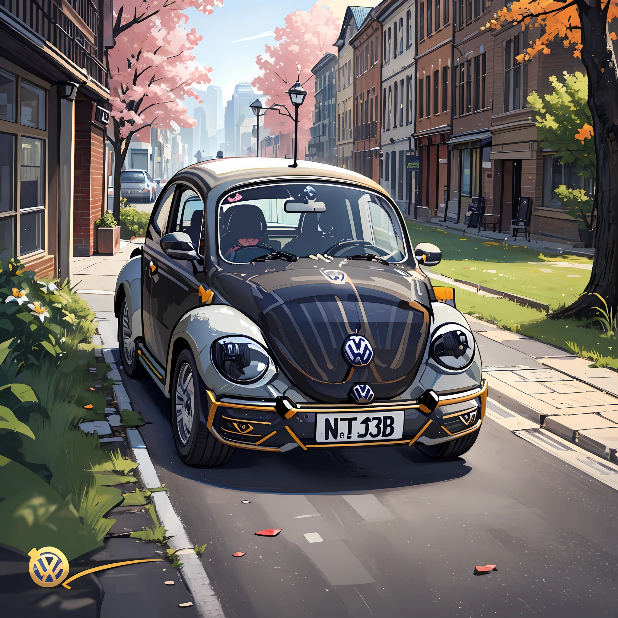 nvinkpunk, (((Volkswagen Beetle))), masterpiece, --auto --s2