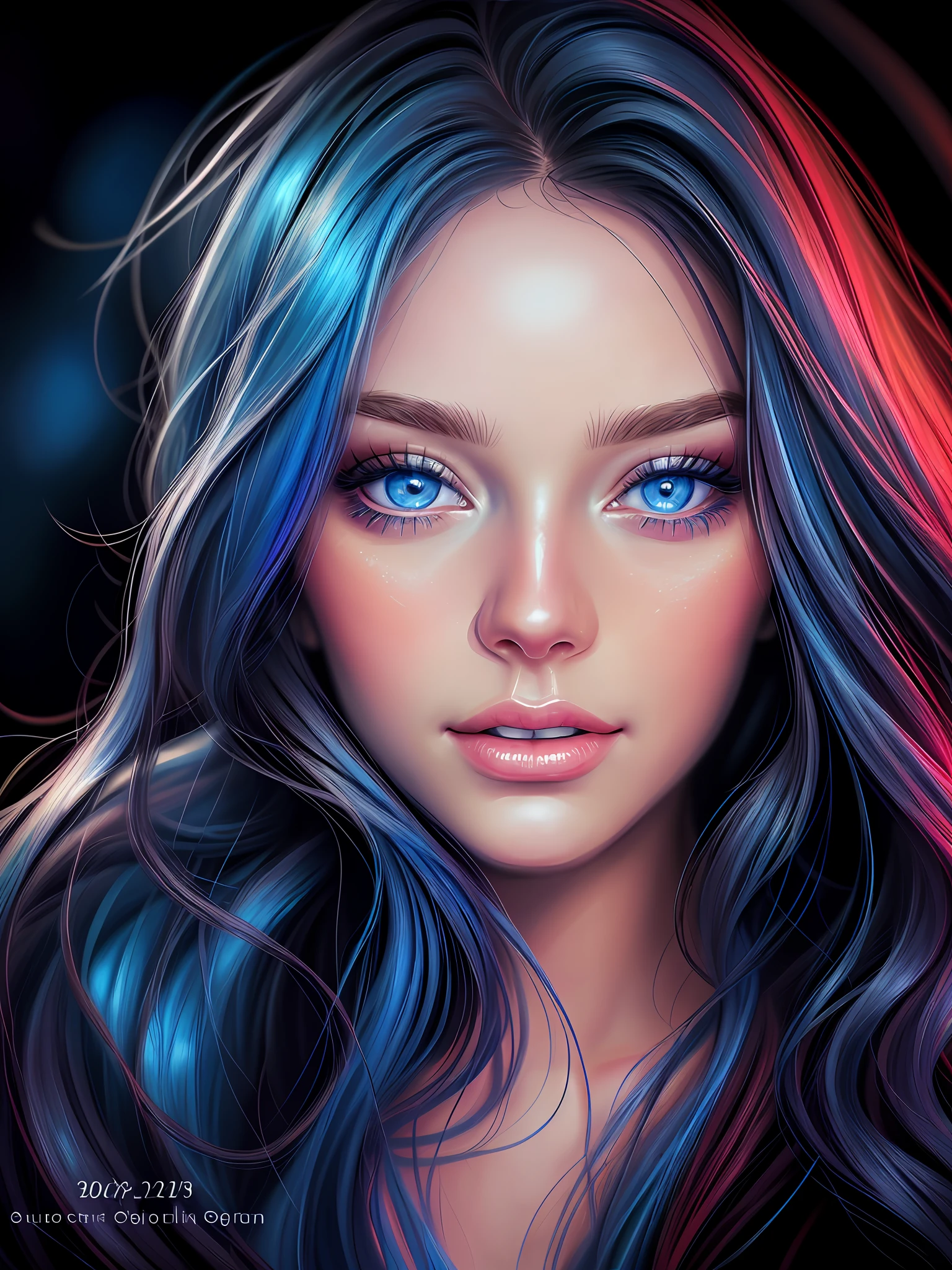 painting of a woman with blue eyes and long hair, realistic digital painting, gorgeous digital painting, stunning digital painting, ultra realistic digital painting, glossy digital painting, detailed beauty portrait, stunning digital illustration, beautiful digital painting, realistic cute girl painting, photorealistic digital painting, gorgeous face portrait, detailed digital painting, # 1 digital painting of all time