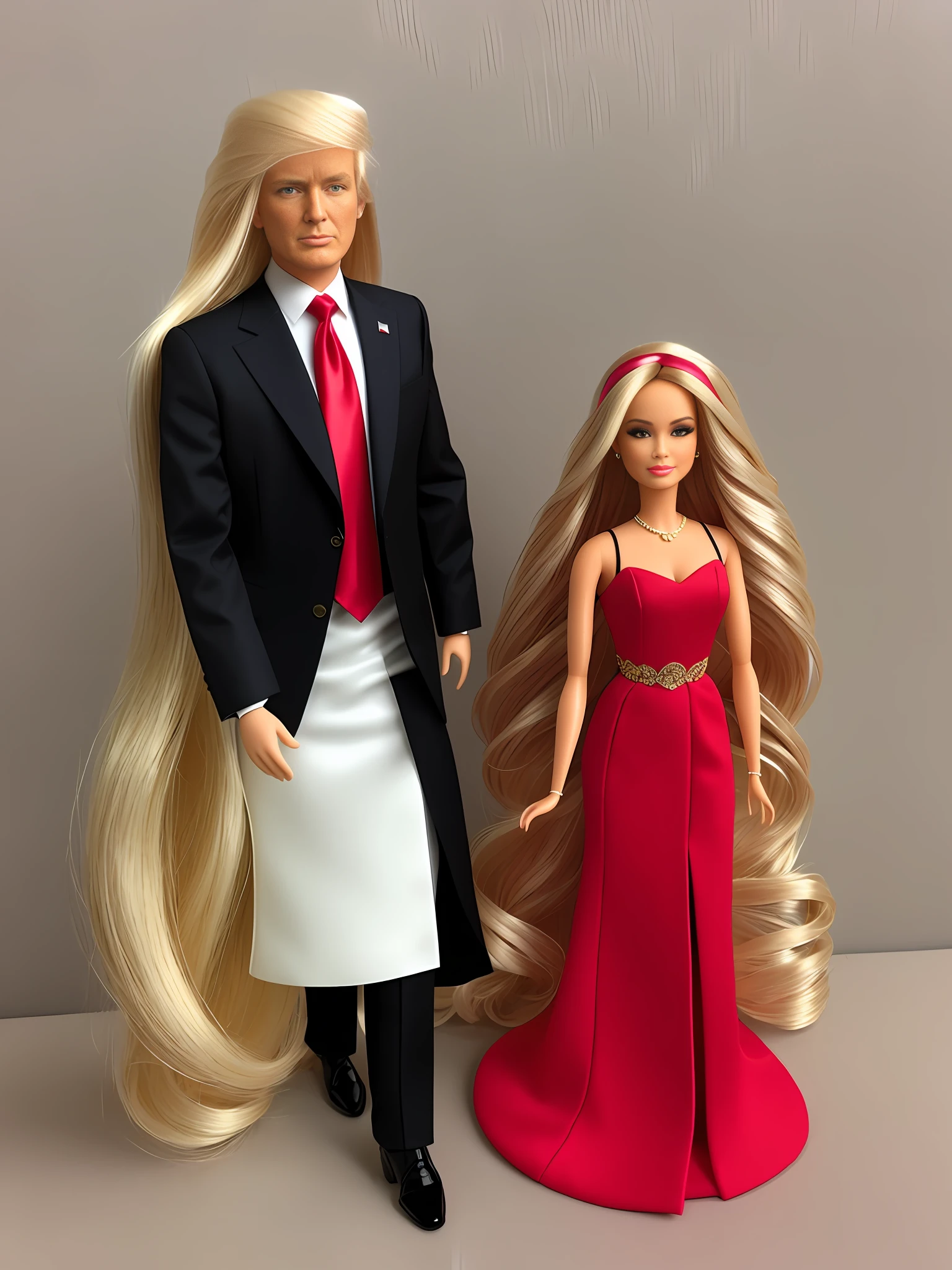 Donald Trump Barbie doll long hair