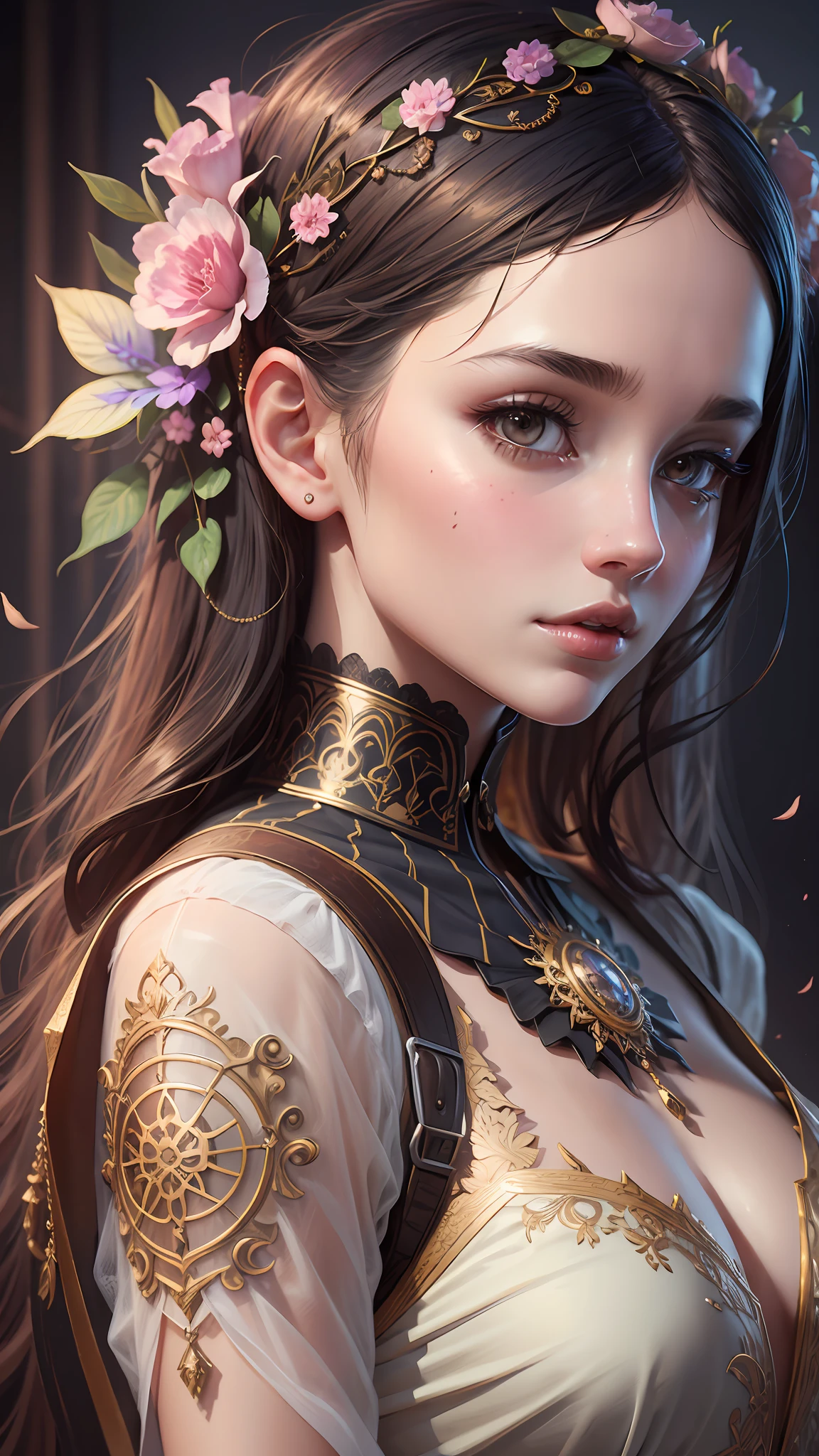ethereal and aesthetic girl::3 intricate details, ornate, detailed illustration, octane render ::2  real girl, beautiful, trending on artstation, (((realistic))) --auto --s2