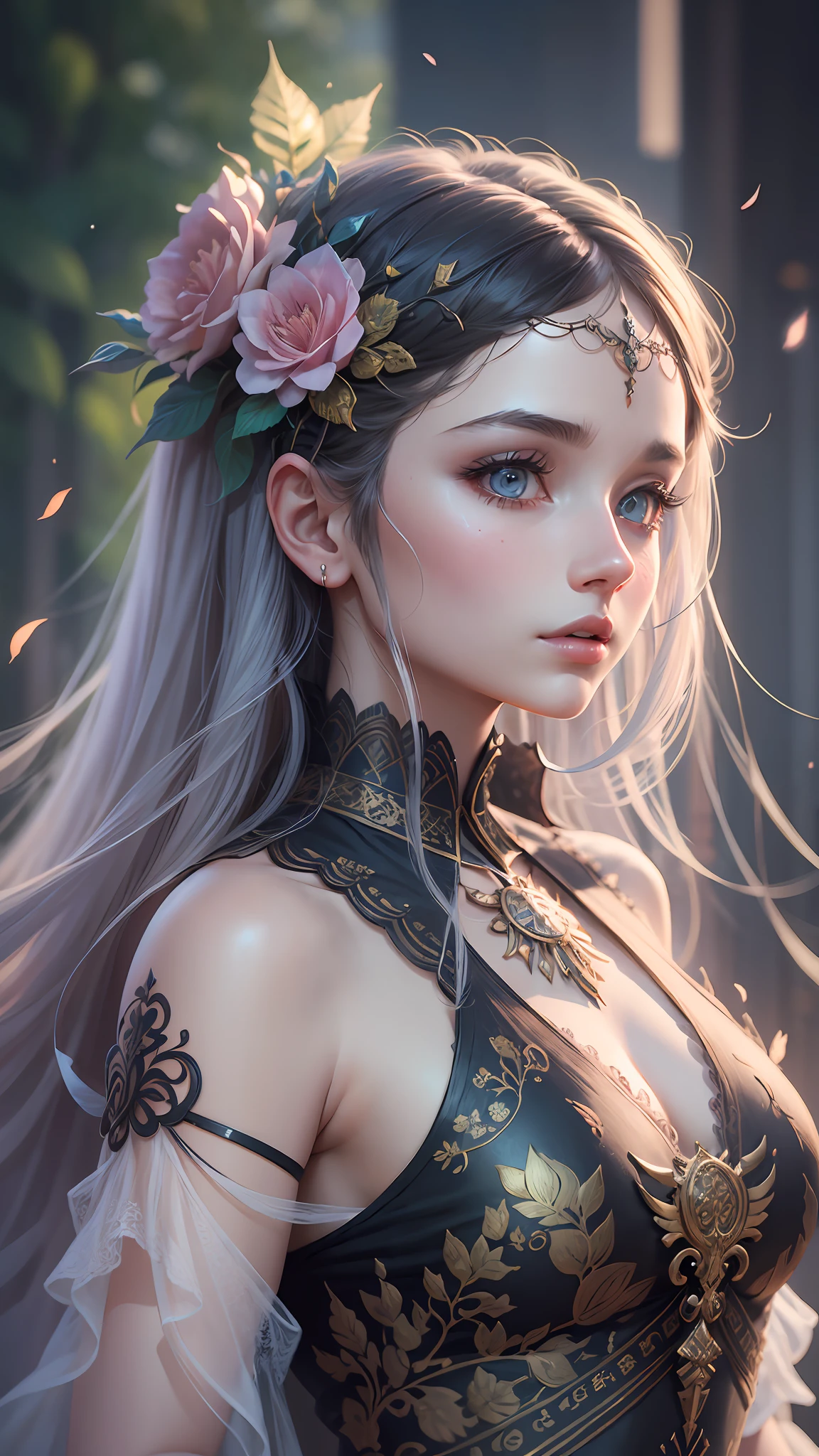 ethereal and aesthetic girl::3 intricate details, ornate, detailed illustration, octane render ::2 real girl, beautiful, trending on artstation, (((realistic))) --auto --s2