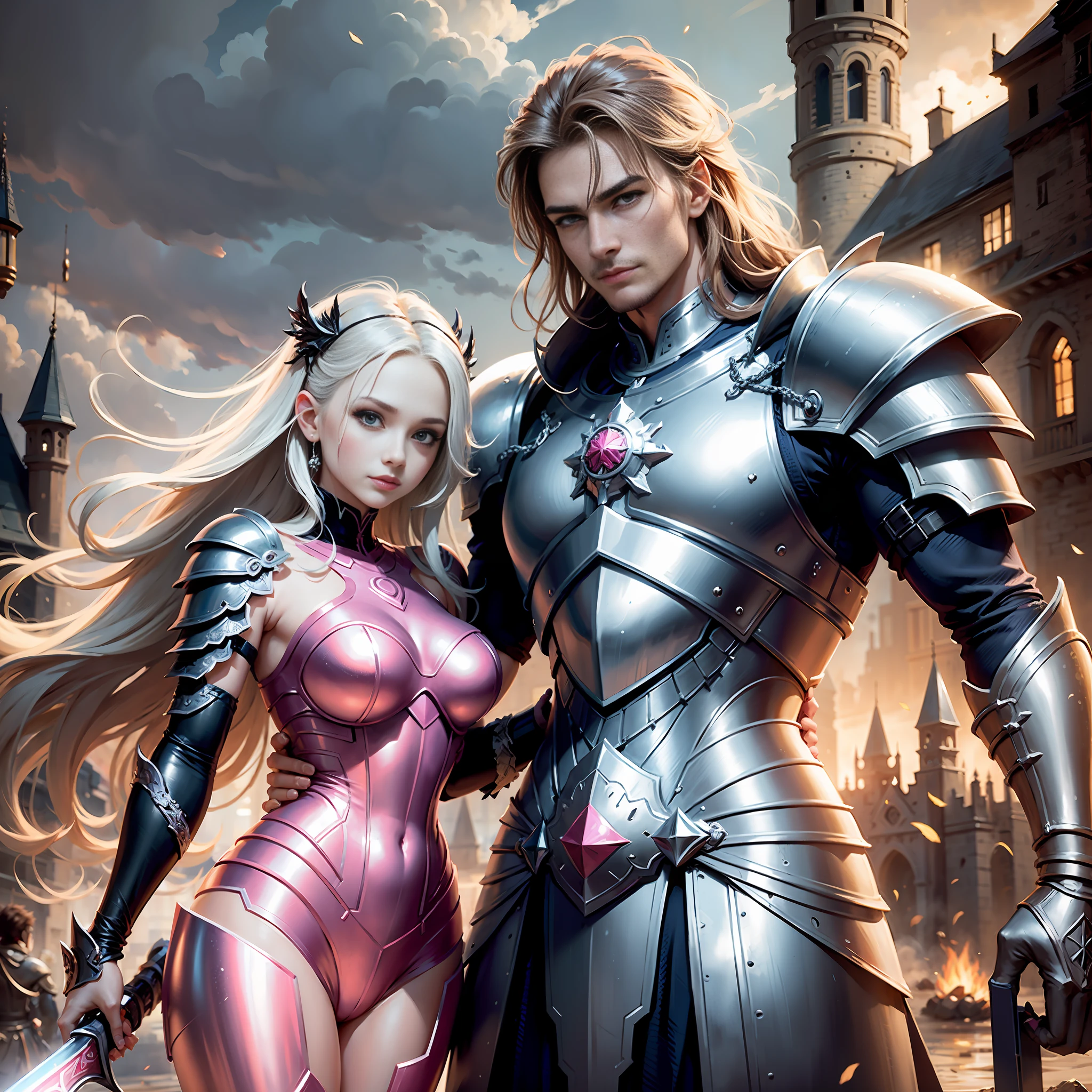 Redrawn cute style pink armor