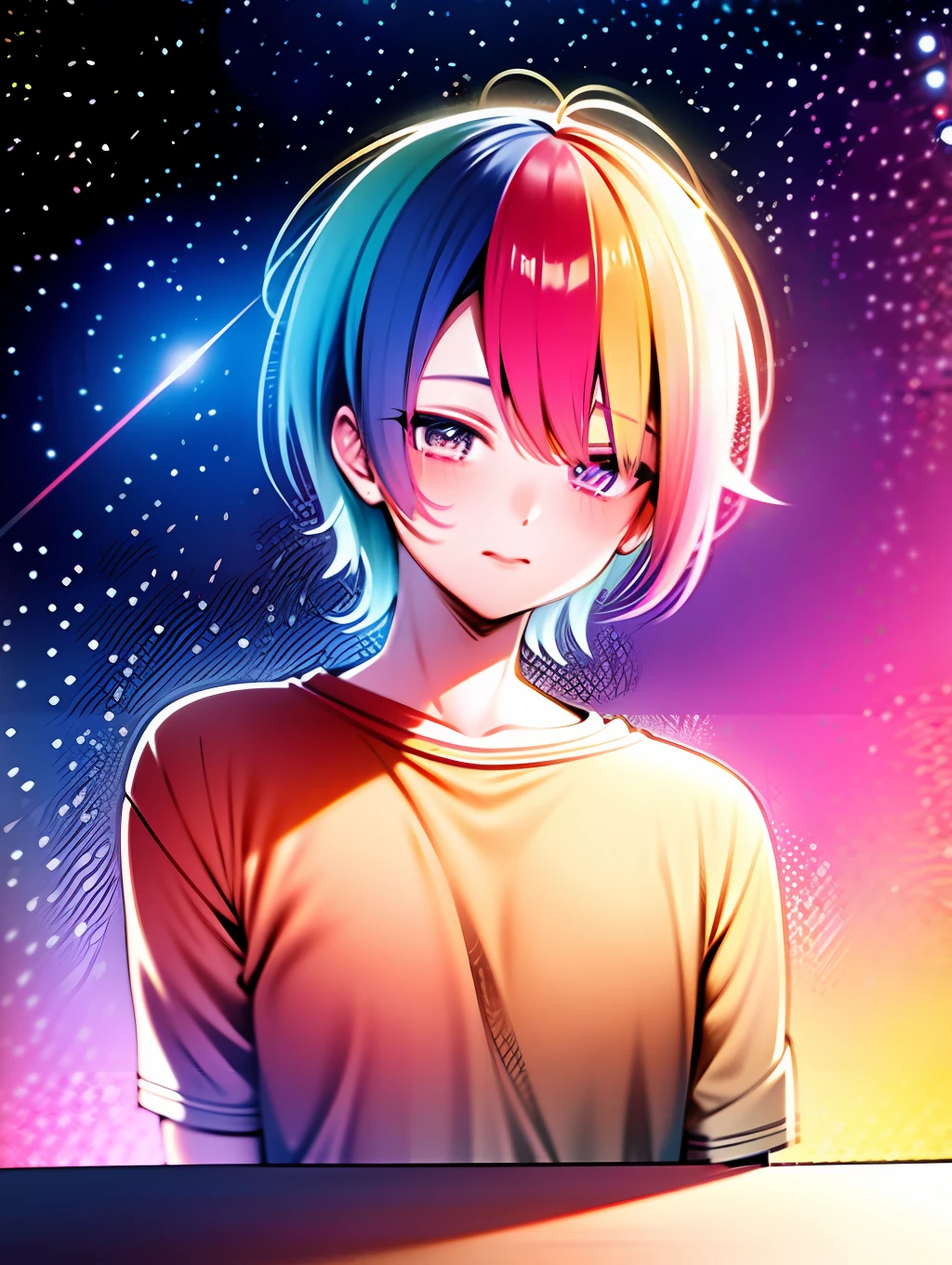 boy with colorful hair and colorful clothes, rossdraws pastel vivid, rossdraws cartoon vivid, anime style 4k, beautiful anime portrait, artgerm colorful!!!、! Dream Art Germ, Beautiful Anime Boy, Anime Style Digital Art, Anime Art Wallpaper 4k, Anime Art Wallpaper 4k, Digital Anime Art, Highly Detailed Art Germ