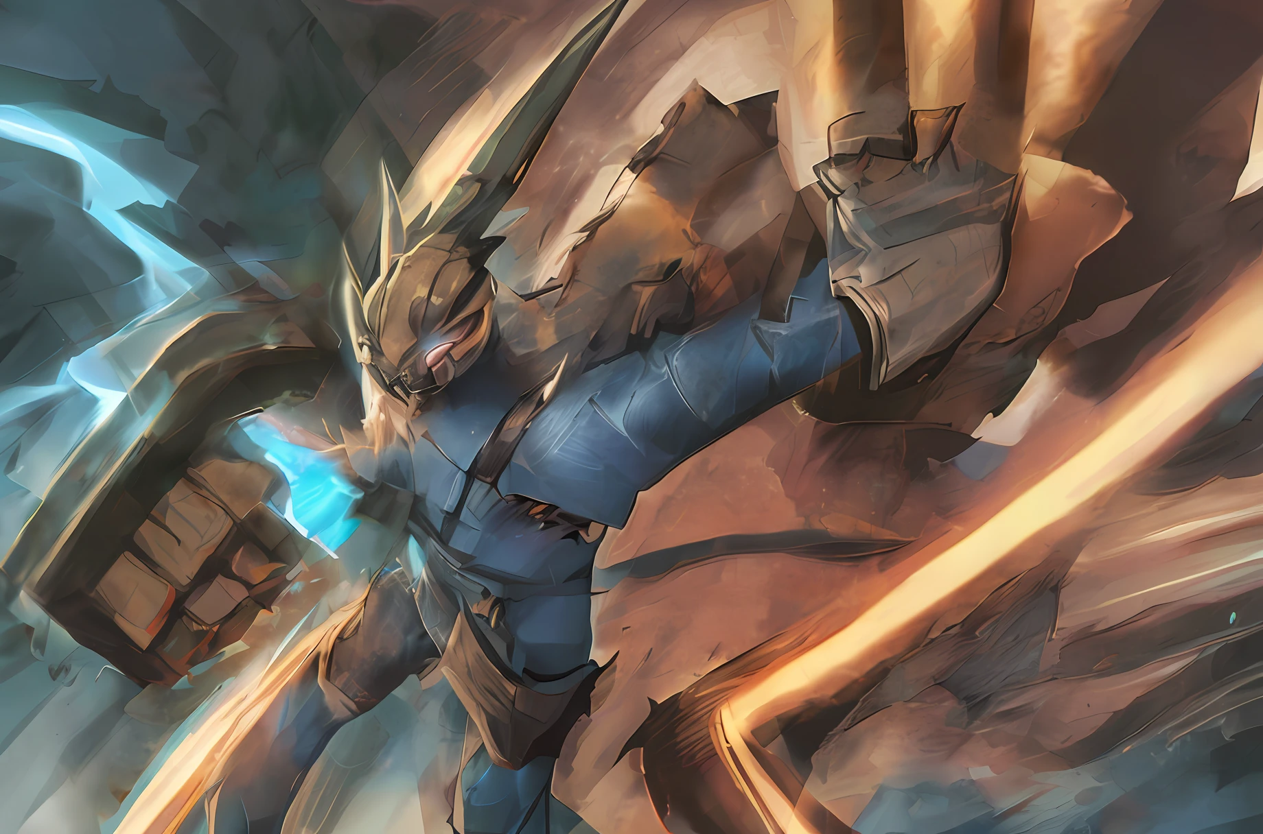 Owl with iron claws is blue eyes