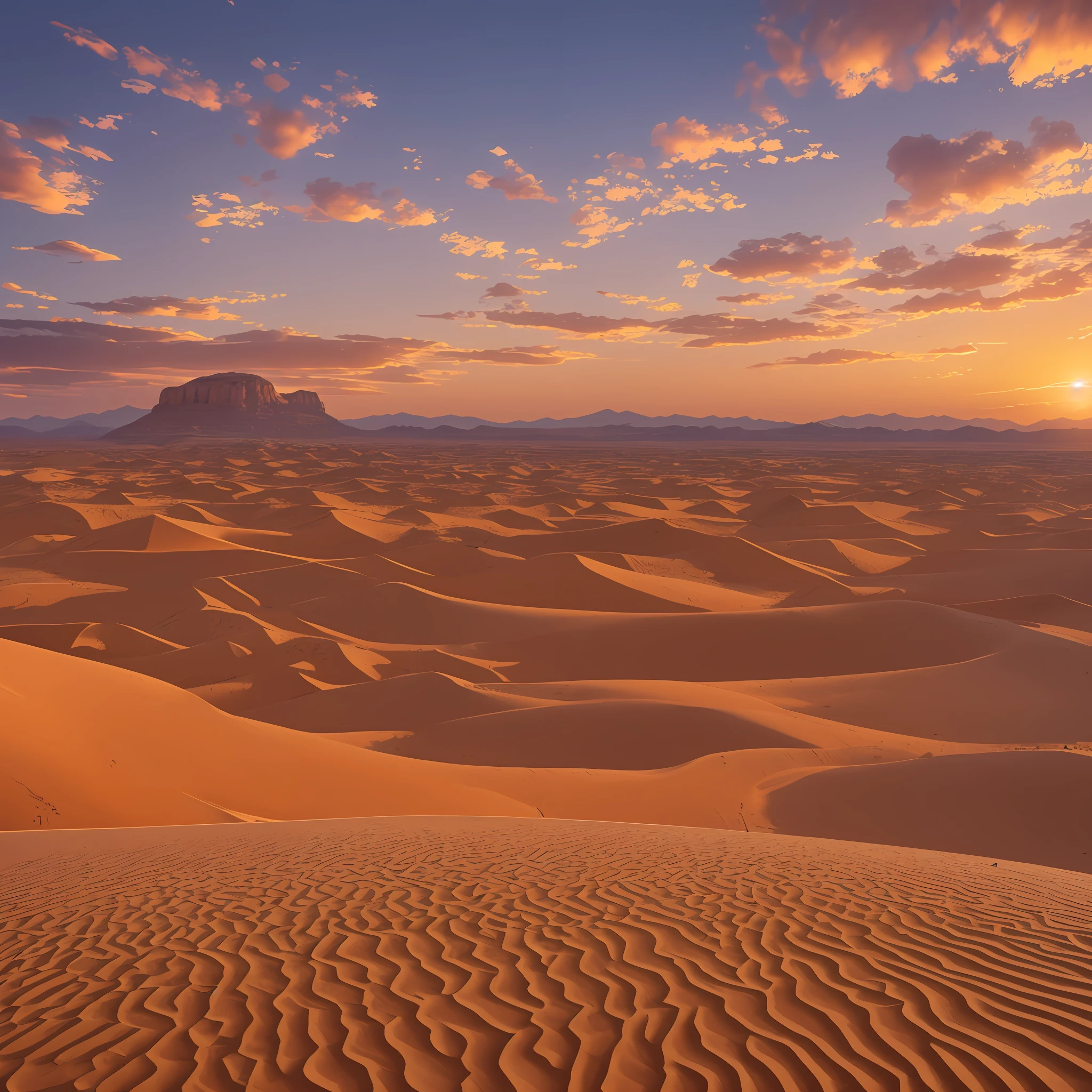 Biblical landscape, sunset, places from the time of Christ, desert, realistic image, sky with clouds, 16:9, 4K --auto --s2