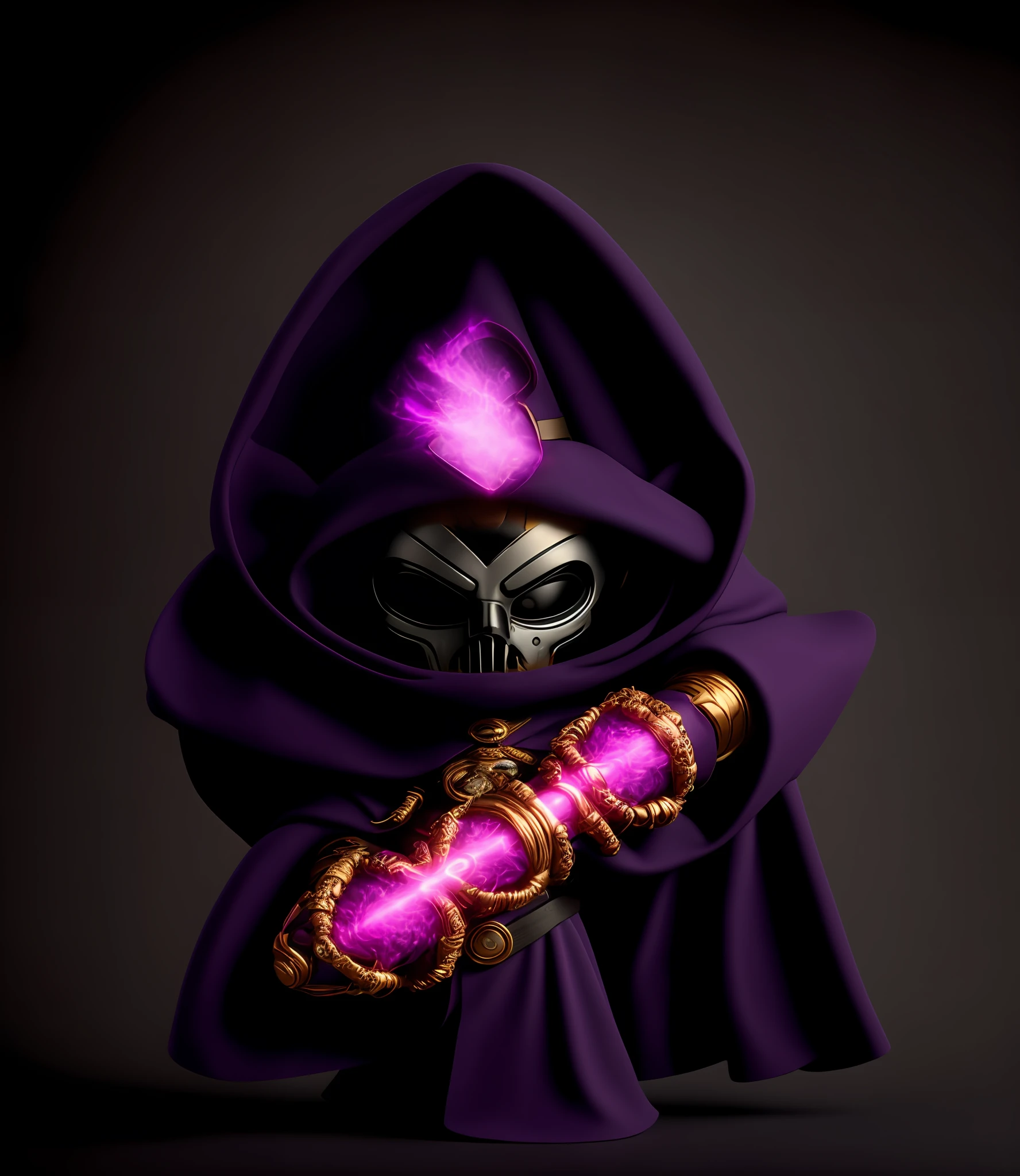 Black mask with pink laser eyes