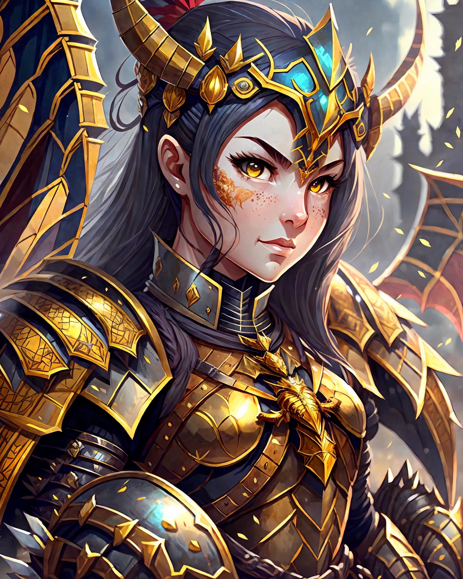 scorpion syrup, woman's body and iron armor, king's crown, wings with a dragon's voice --auto --s2